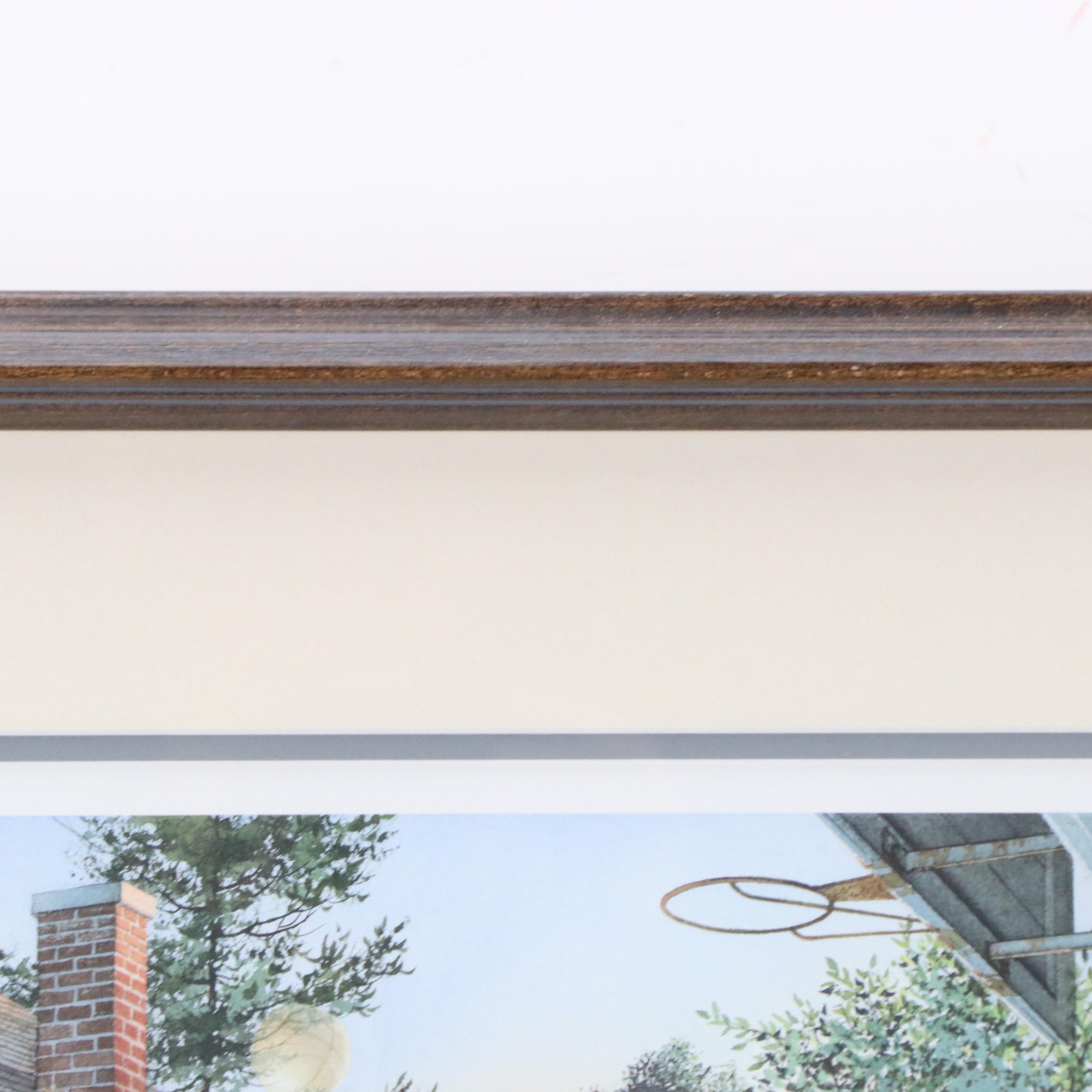 Charles L. Peterson Offset Lithograph "One on One"