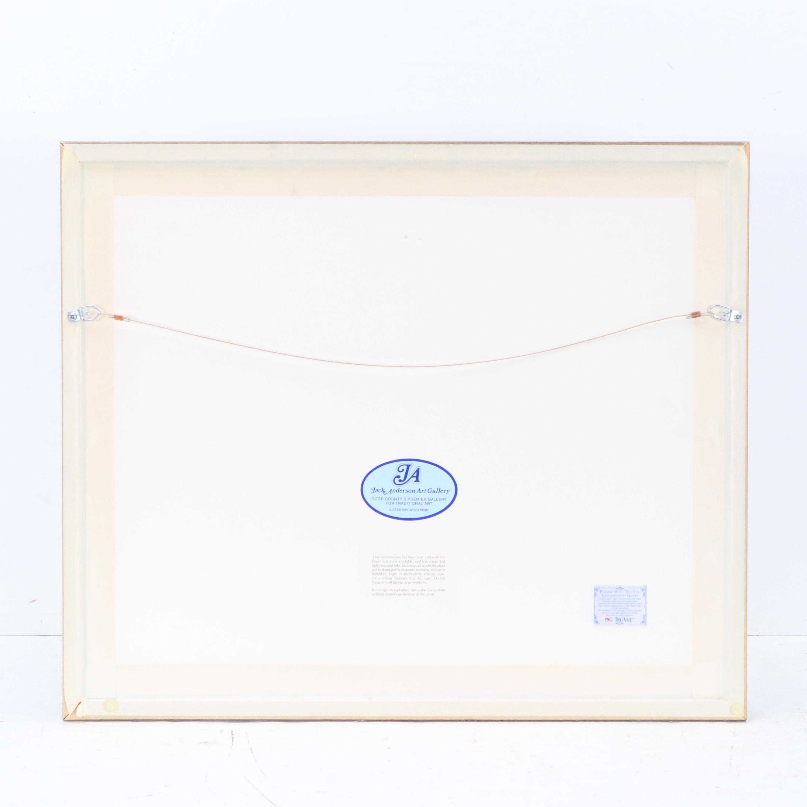 Charles L. Peterson Offset Lithograph "One on One"