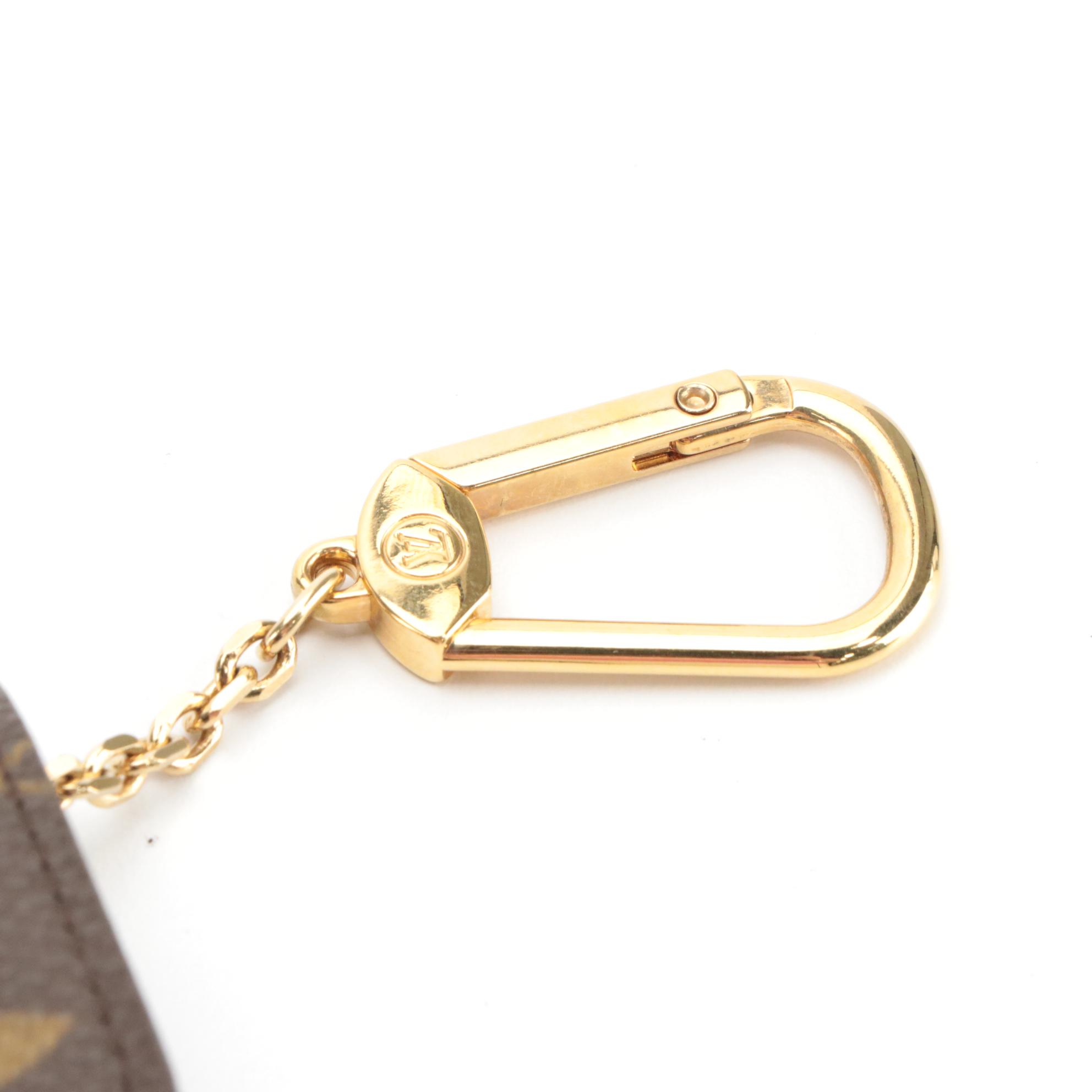 Louis Vuitton Porte Cles Badge/Card Case Keychain in Monogram Canvas