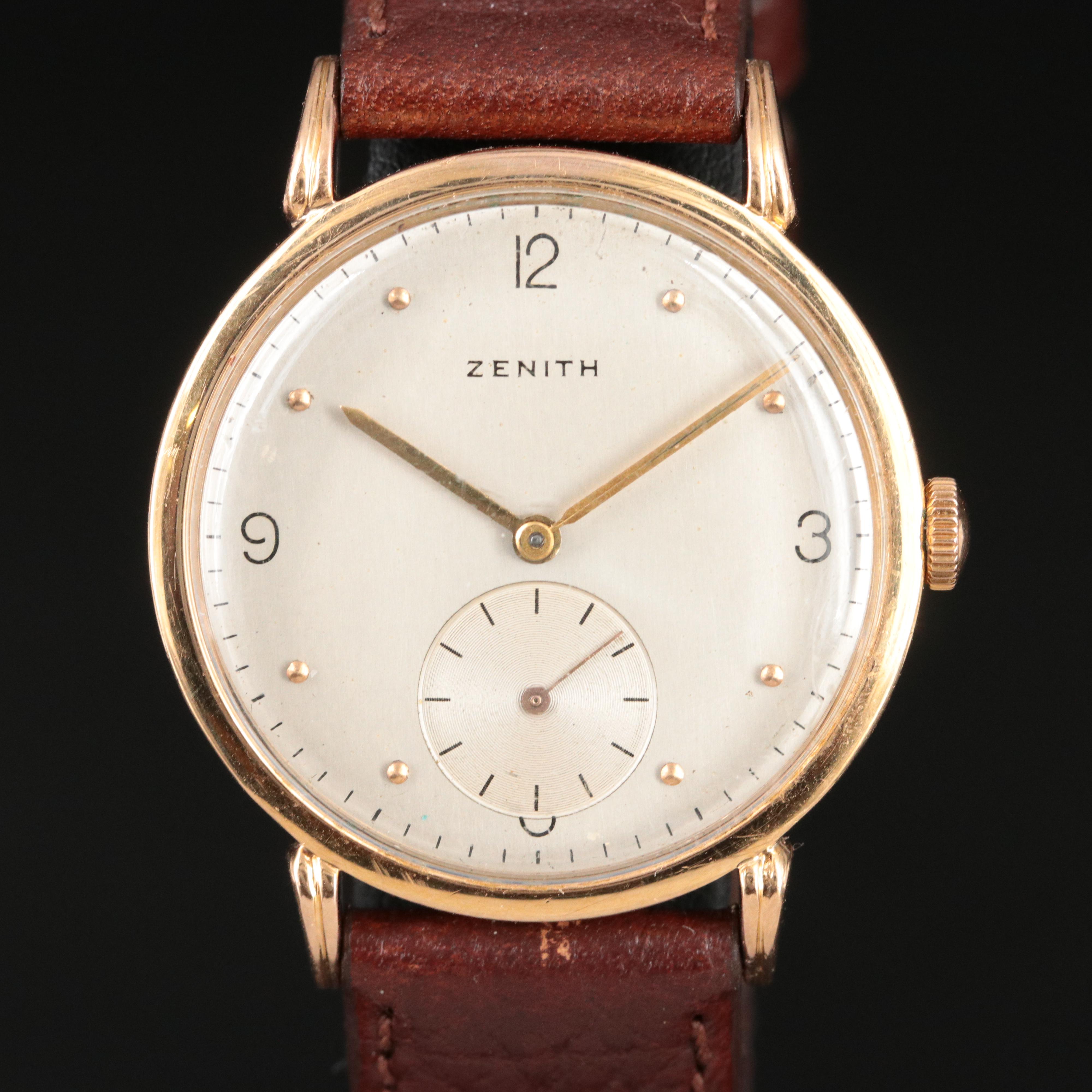 18K Zenith Vintage Stem Wind Watch