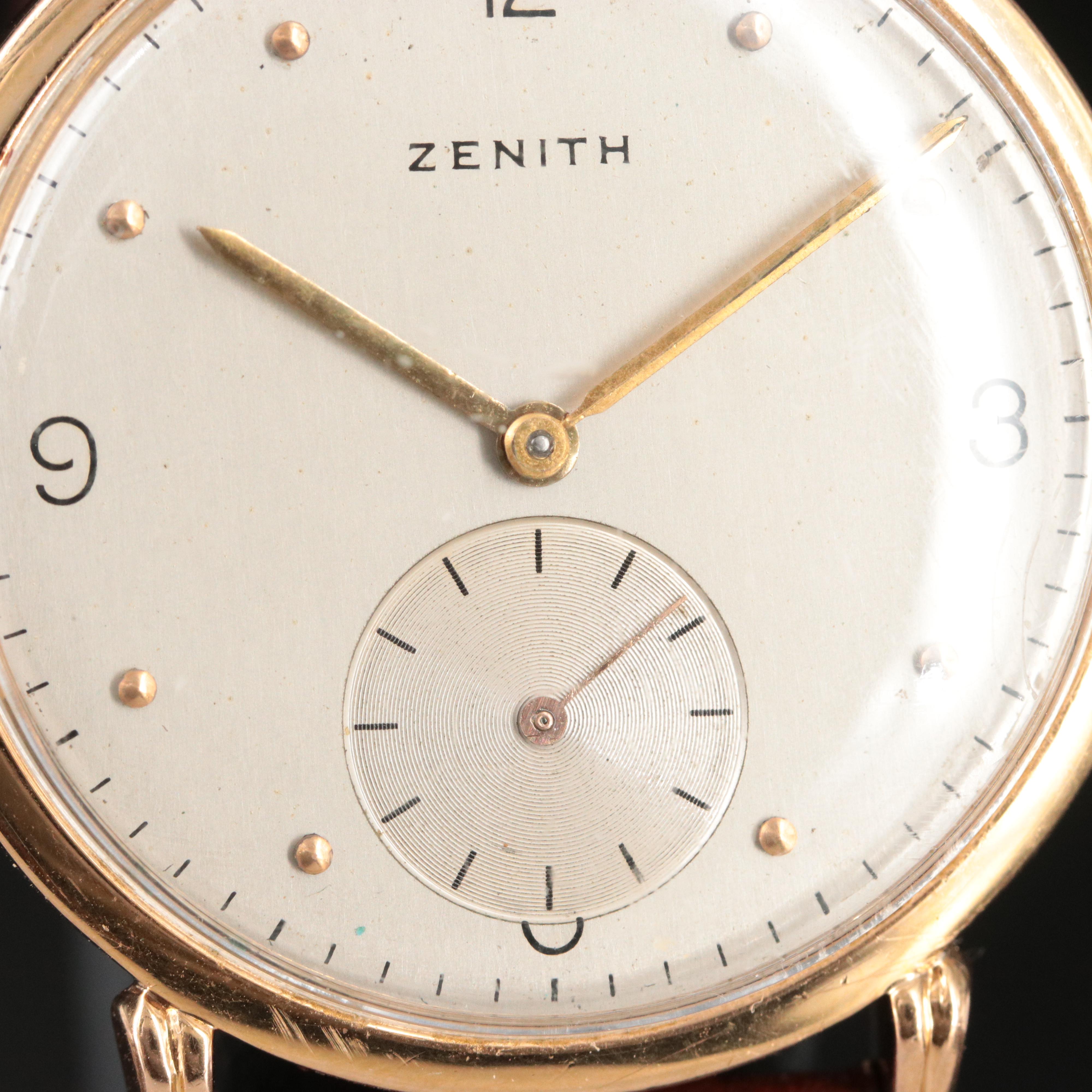 18K Zenith Vintage Stem Wind Watch