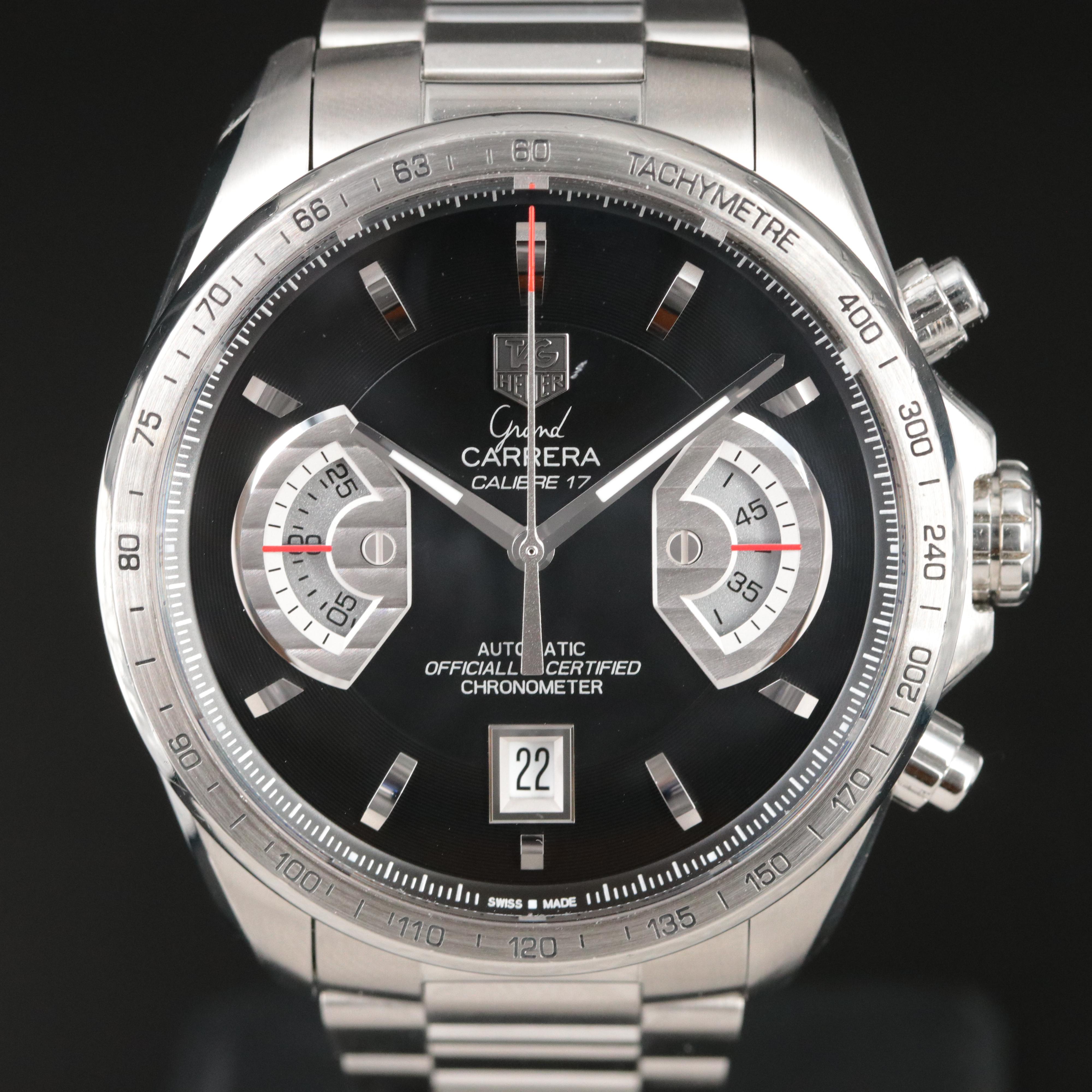 TAG Heuer Grand Carrera Caliber 17 Chrono Steel Automatic Watch