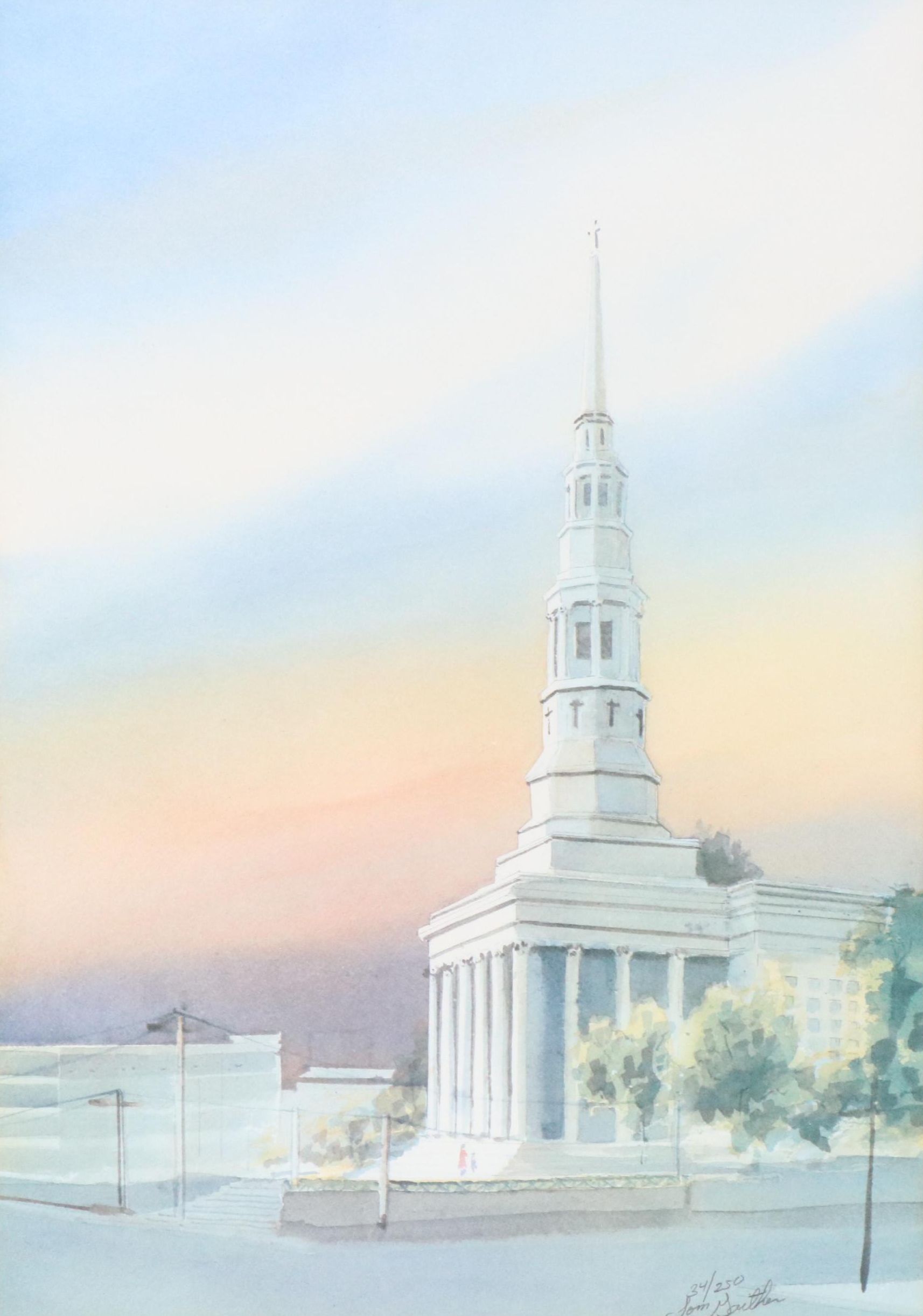 Tom Gaither Offset Lithograph "A Graceful White Angel"