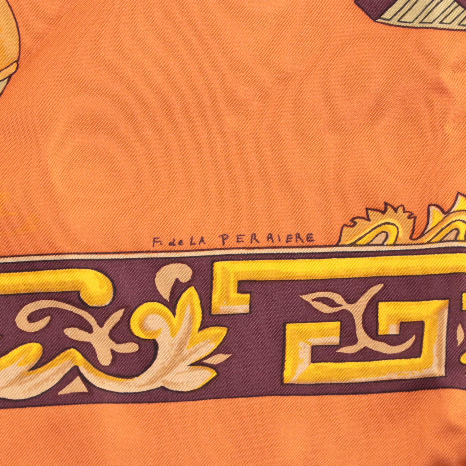 Hermès "Junques et Sampans" Silk Twill Scarf 90