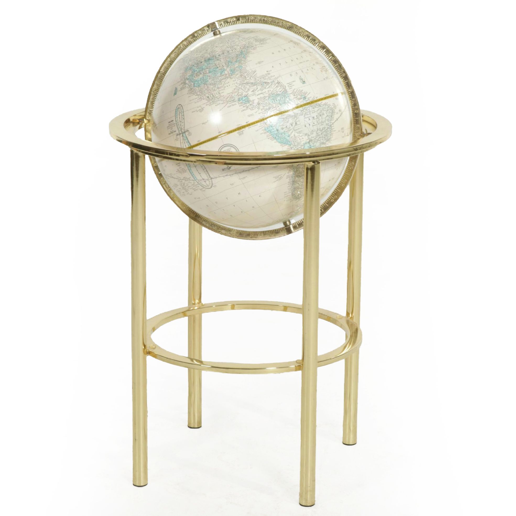 Cram's Imperial World Globe with Brass Stand, 21st Century