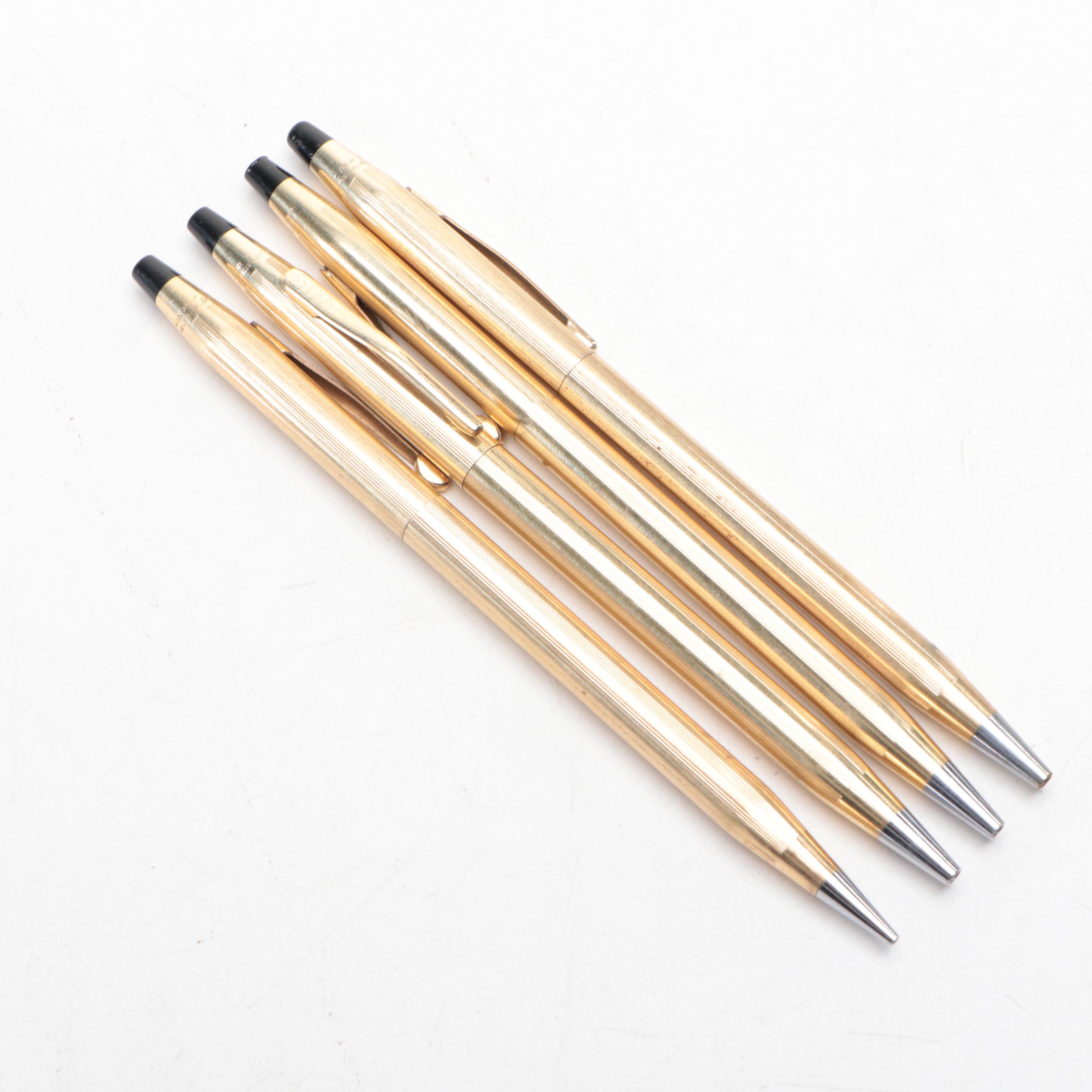 Cross "Century" Gold Plate Mechanical Pencil, Rollerball Pen and More