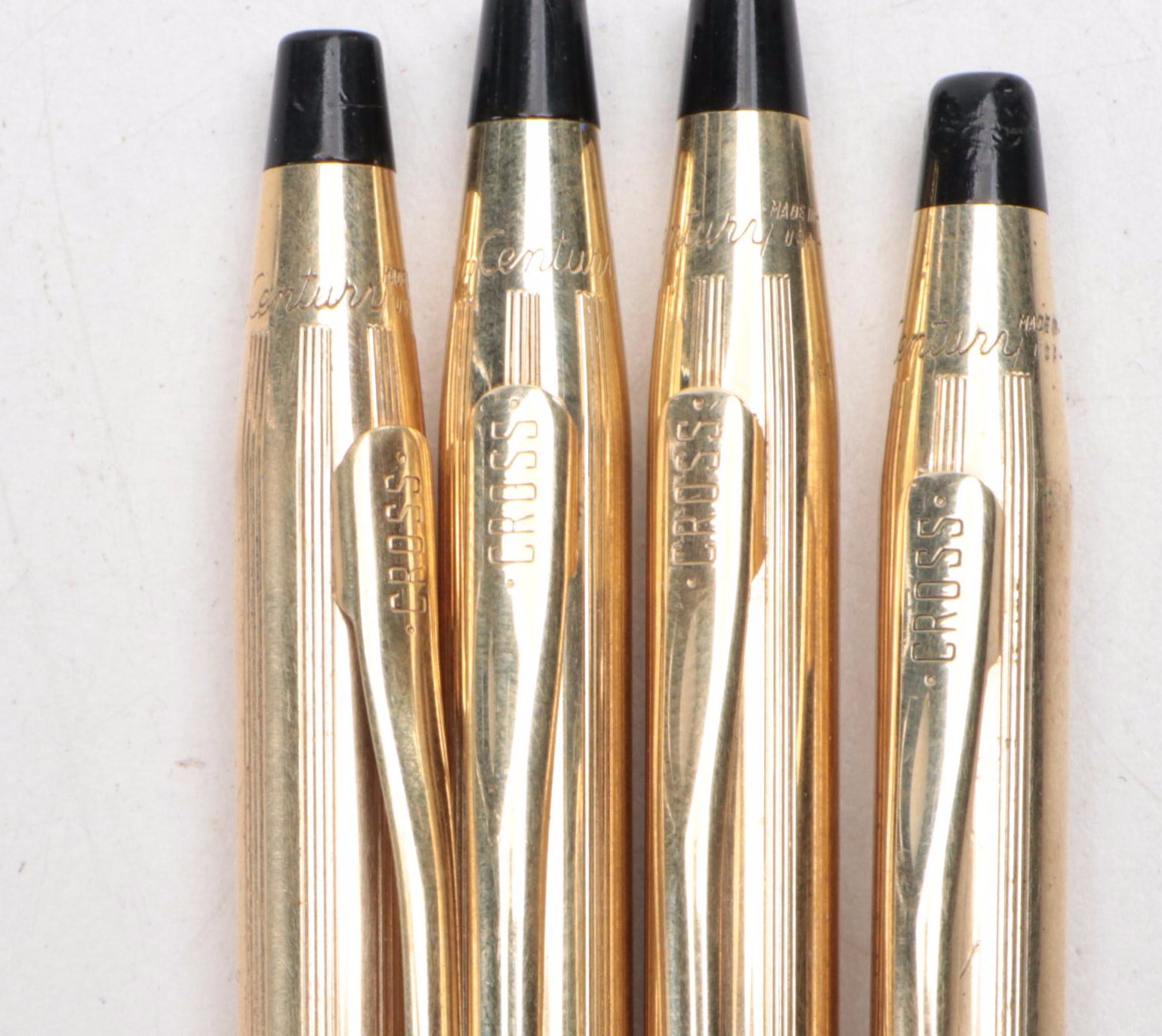 Cross "Century" Gold Plate Mechanical Pencil, Rollerball Pen and More