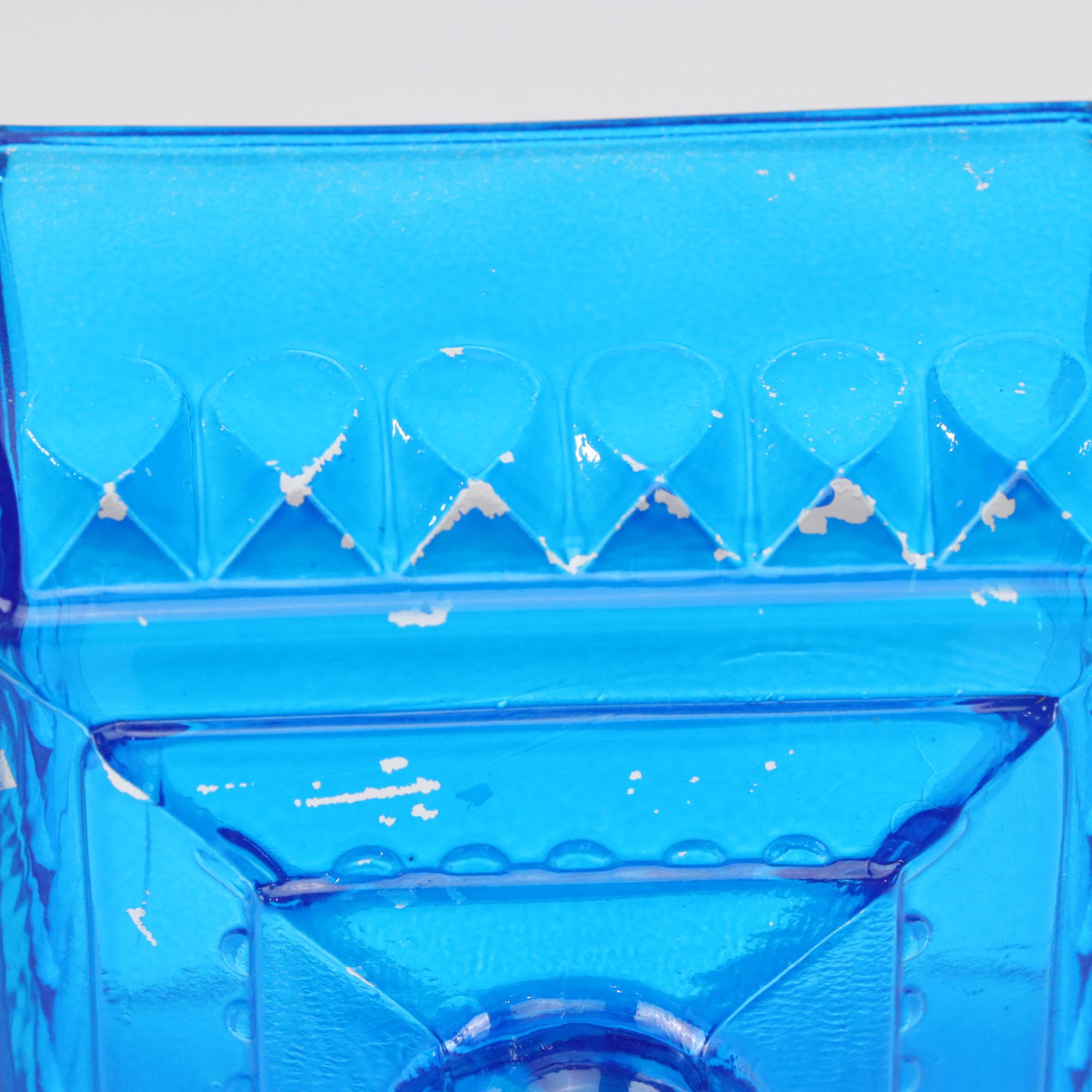 Leo Ward Bluebird Figurine, L.E. Smith Pedestal Bowl, and Jeannette Candy Jar