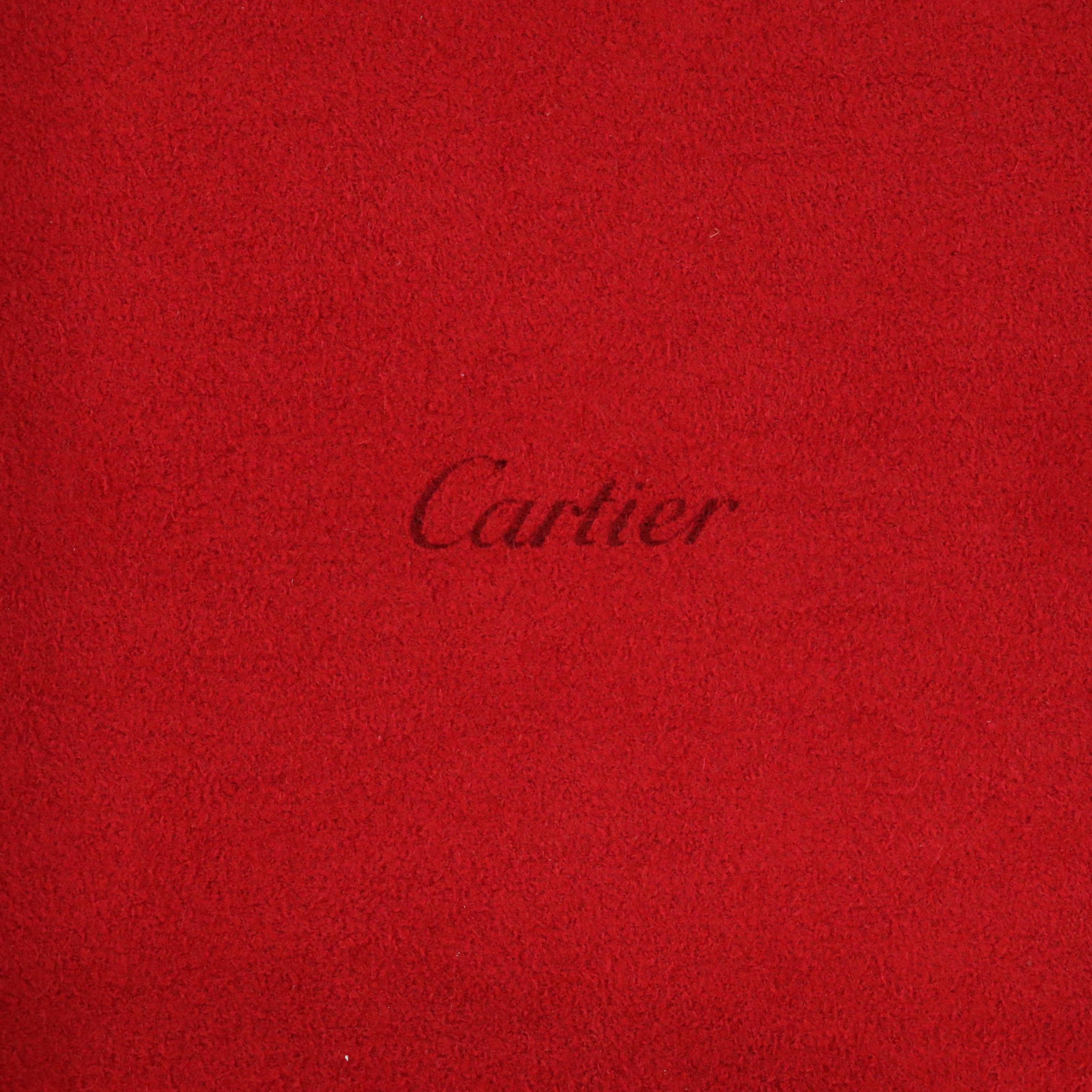 Cartier "Entrelacés de Cartier" White Lacquered Wood Small Jewelry Box