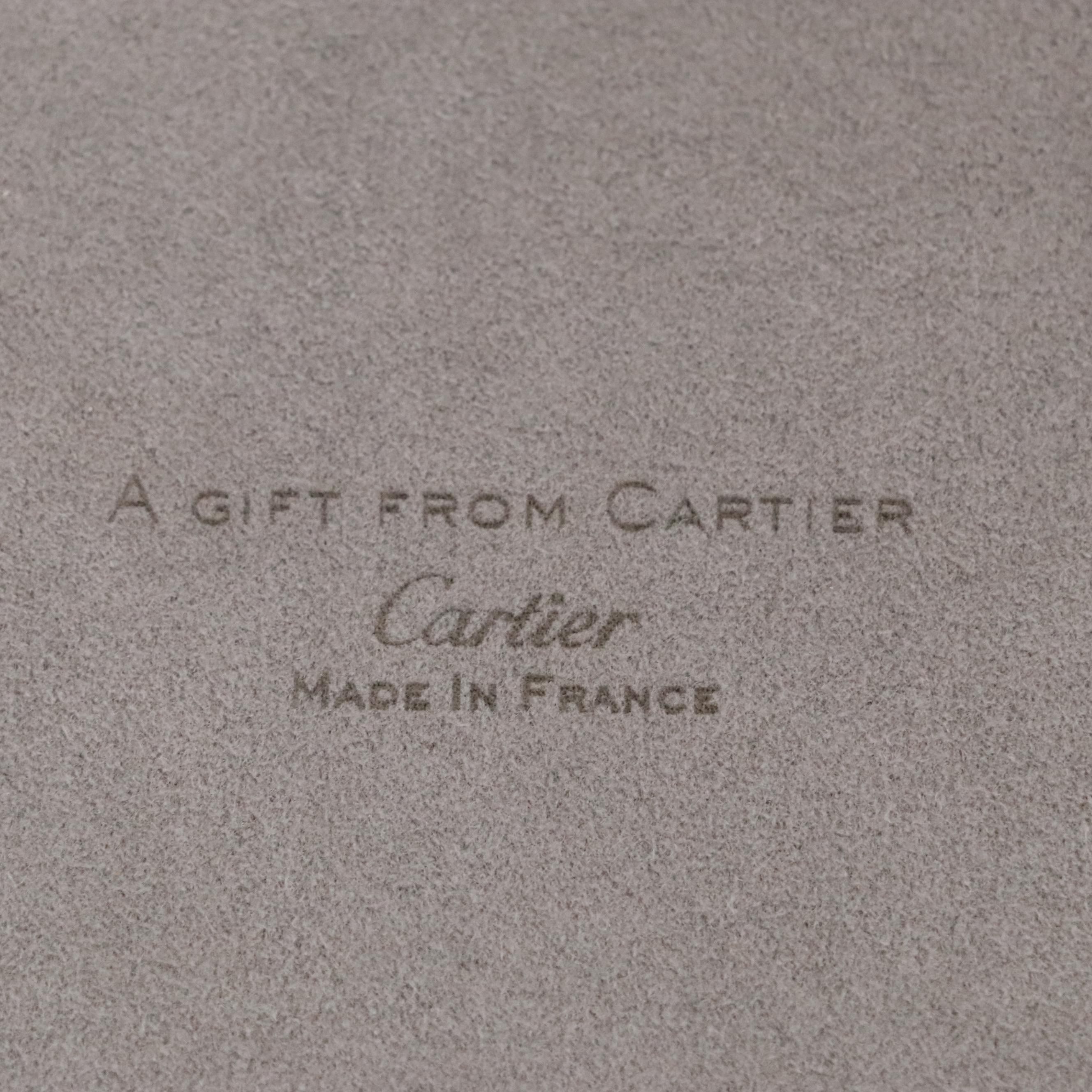Cartier "Entrelacés de Cartier" White Lacquered Wood Small Jewelry Box