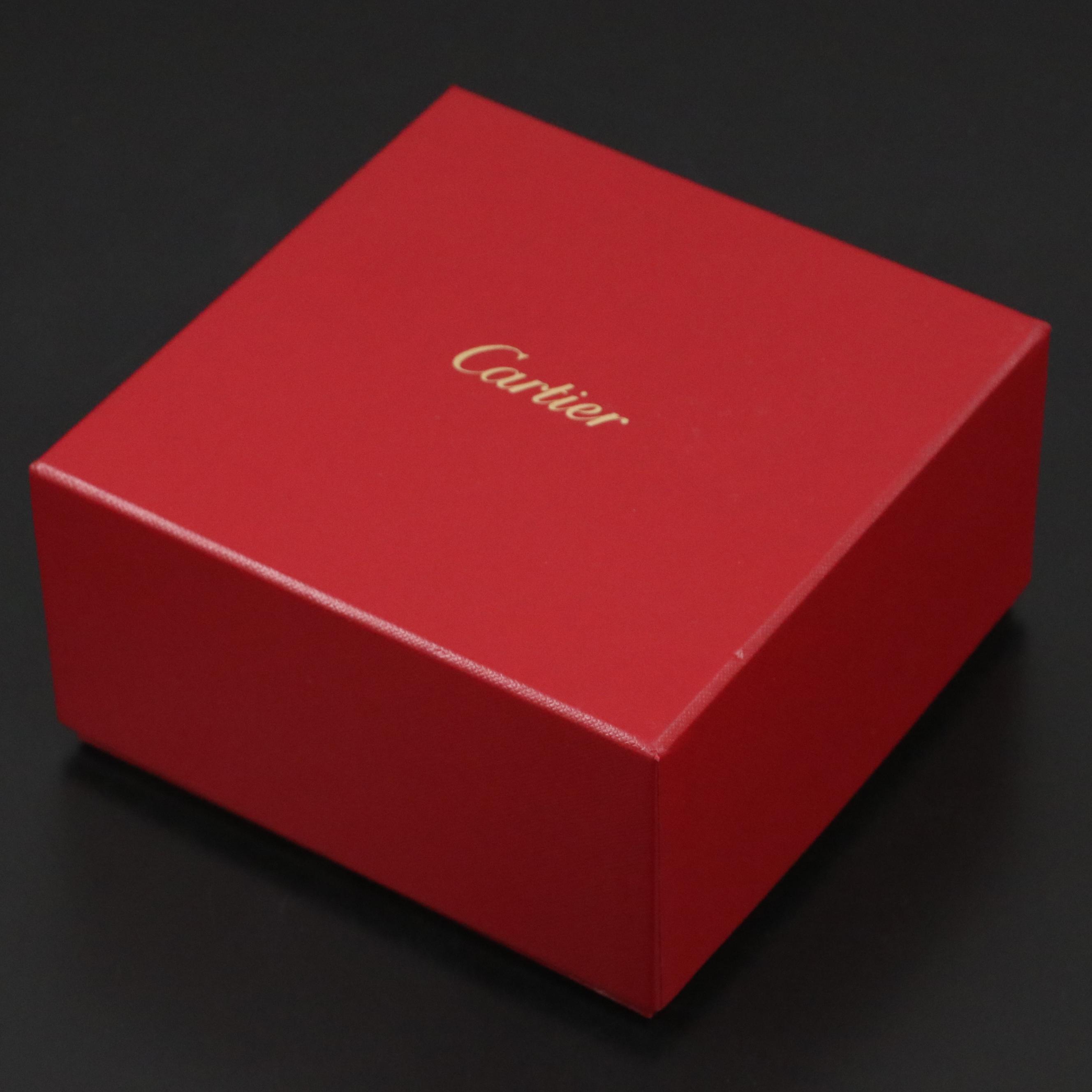 Cartier "Entrelacés de Cartier" White Lacquered Wood Small Jewelry Box
