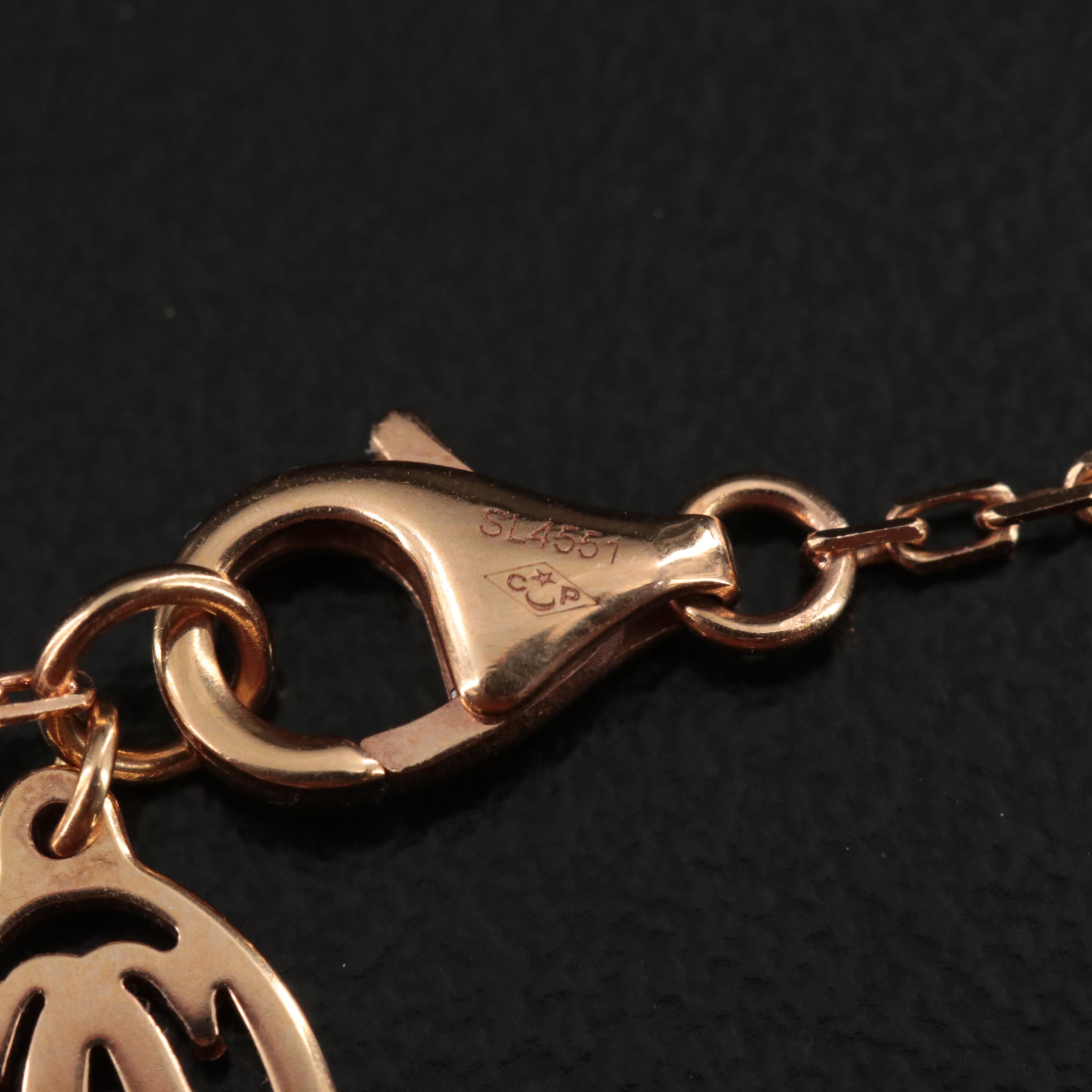 Cartier d'Amour 18K Rose Gold Pink Sapphire Necklace