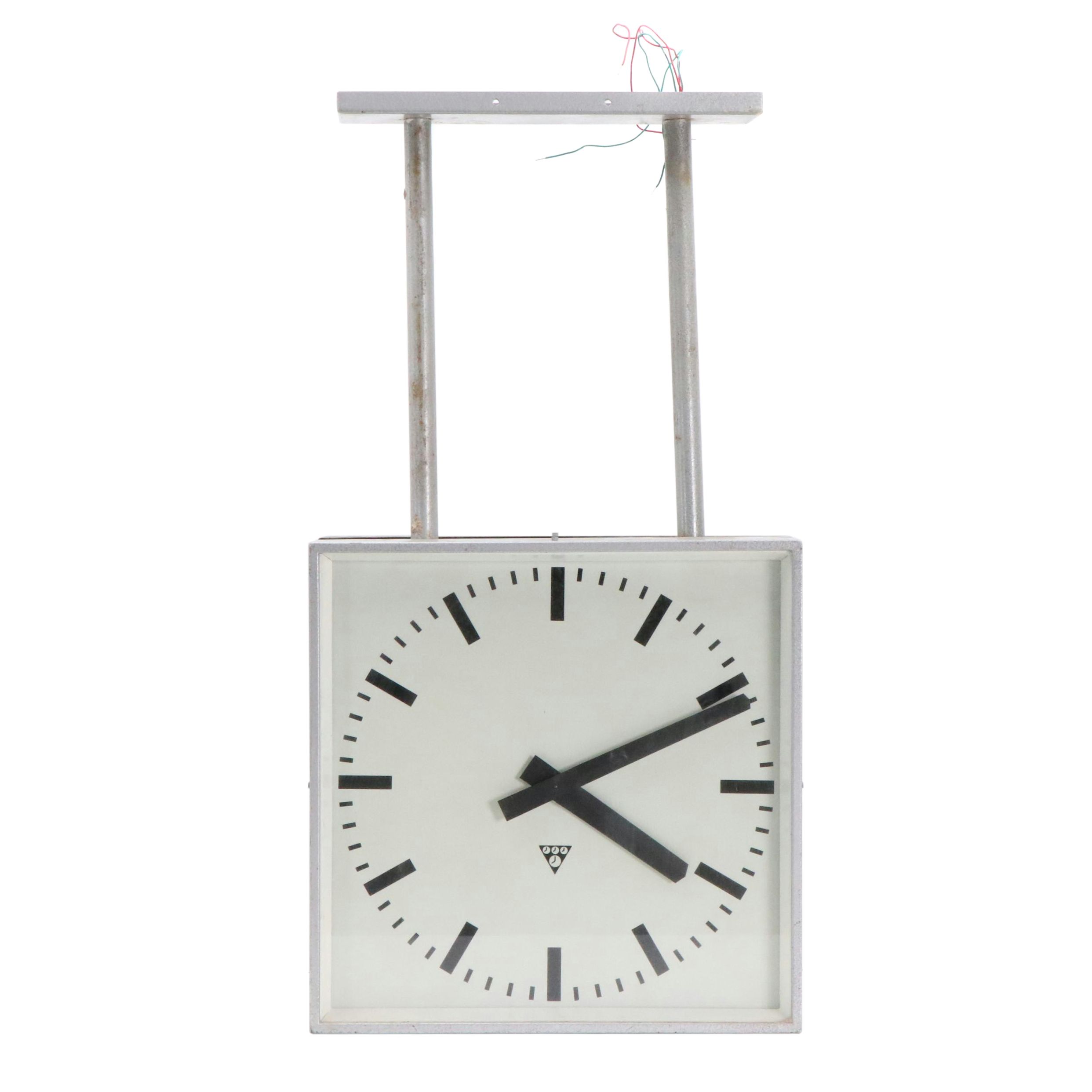 Mid Century Modern Style Industrial Double Sided Factory Clock
