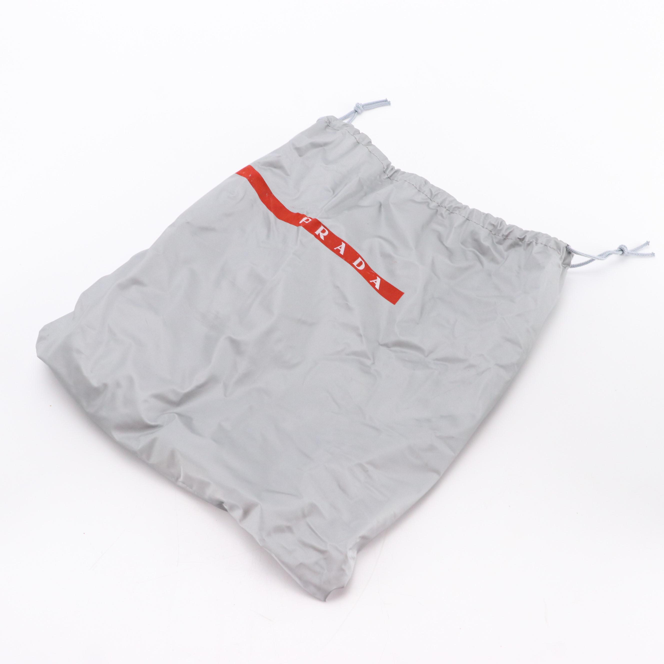 Prada Sport Leather Logo Wedge Sandals