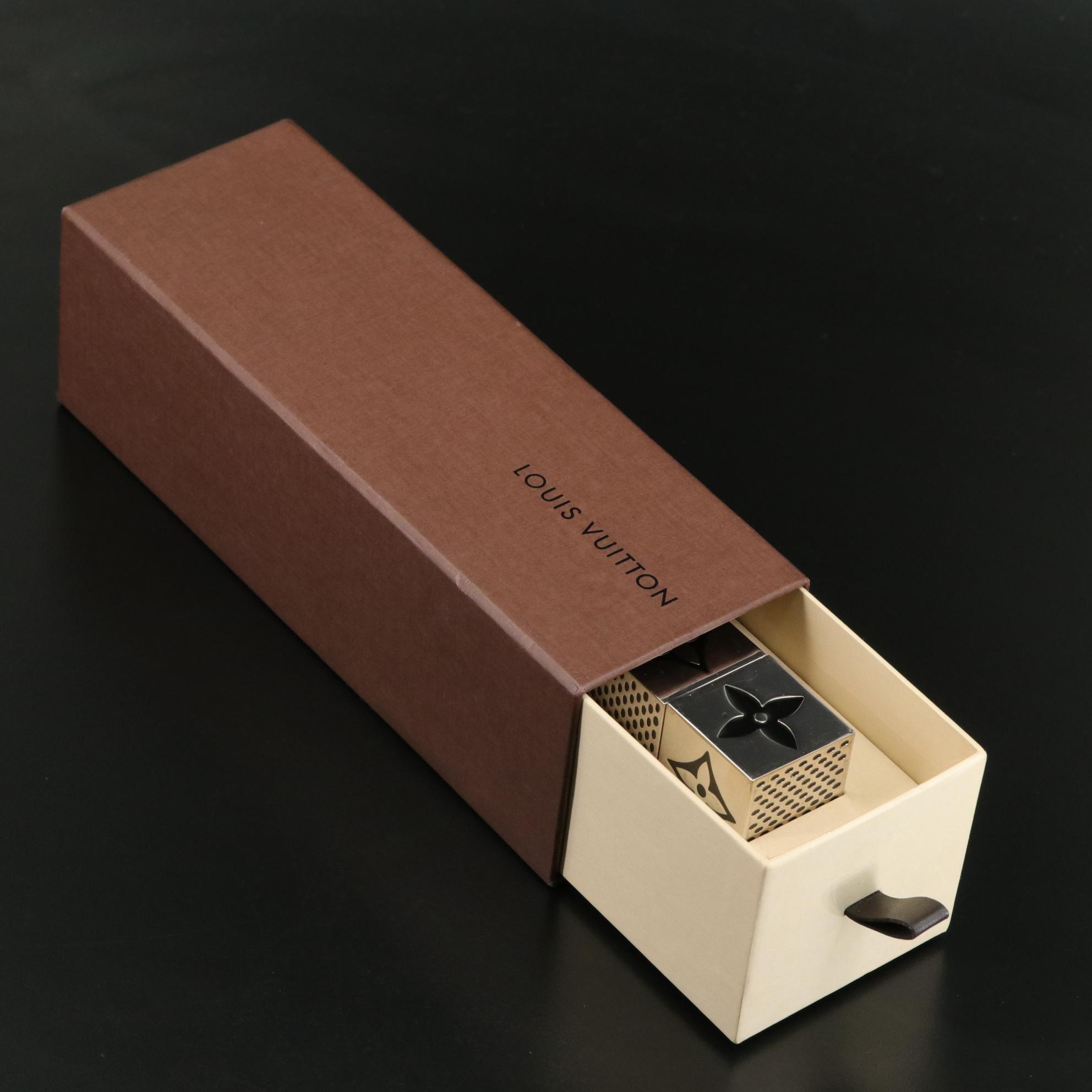 Louis Vuitton Monogram Metal Cube Dice Game Set