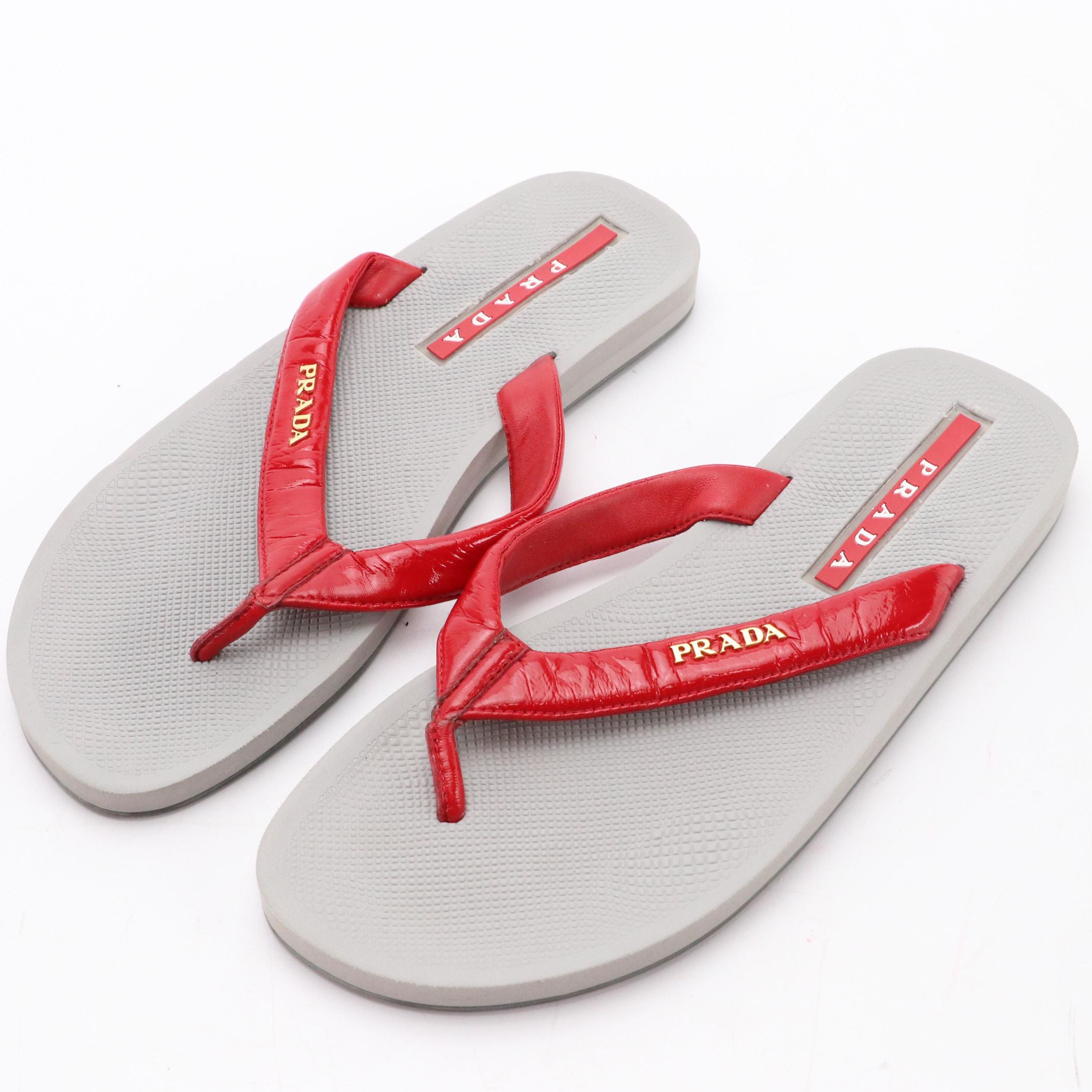 Prada Sport Flip-Flops with Travel Case