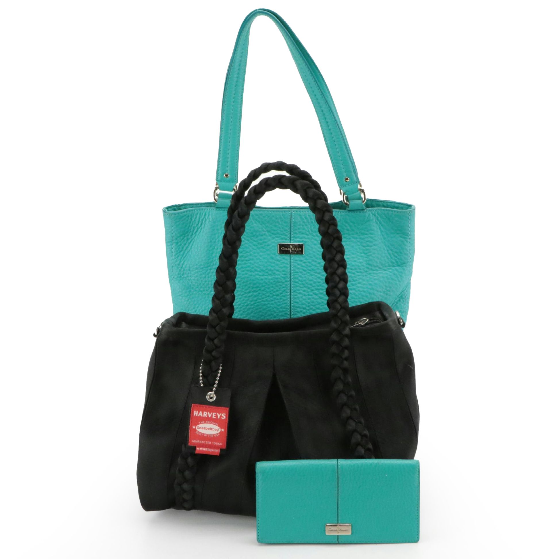 Harveys Seatbelt Sophia Bag and Cole Haan Leather Tote with Wallet