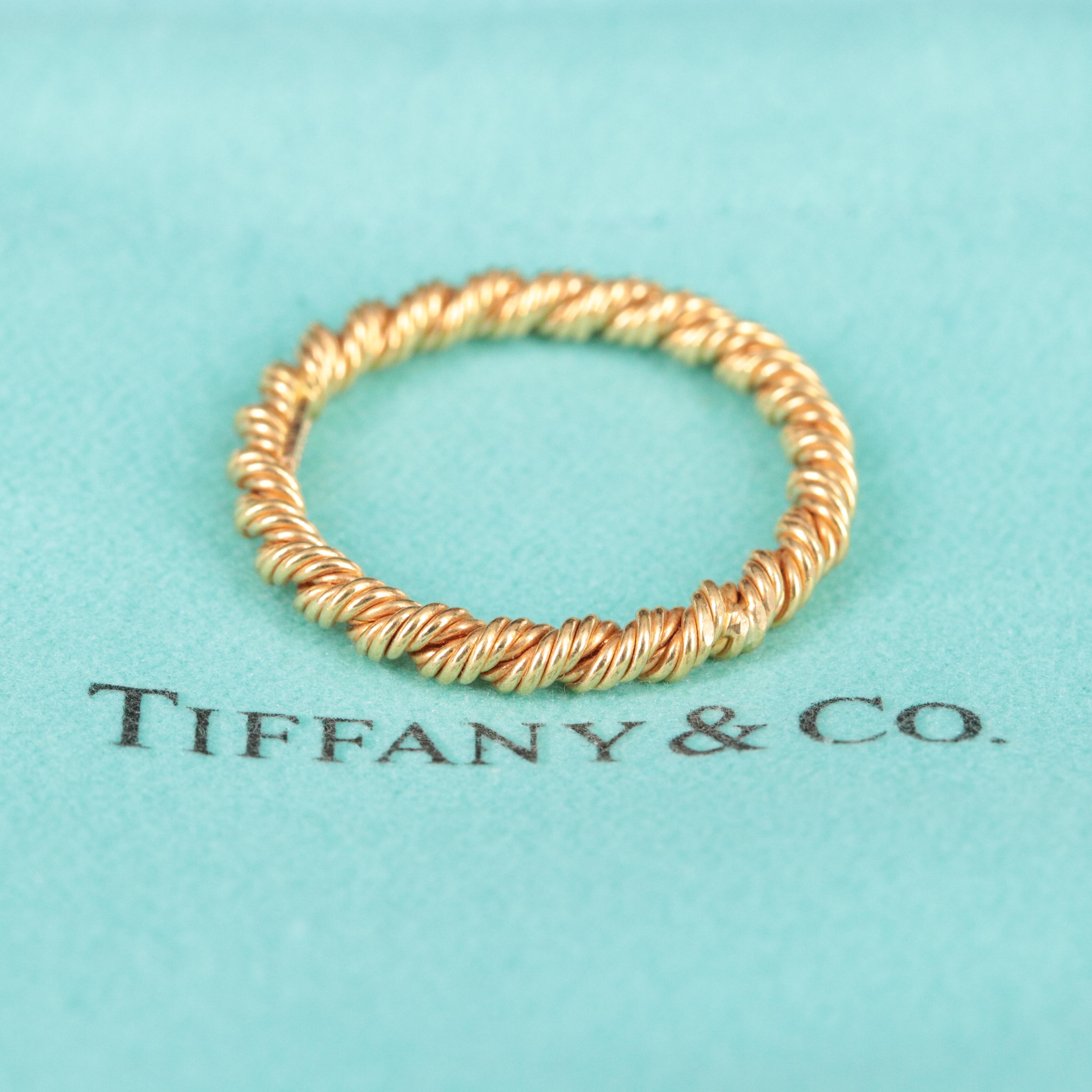 Tiffany & Co. Succo 18K Twisted Rope Ring