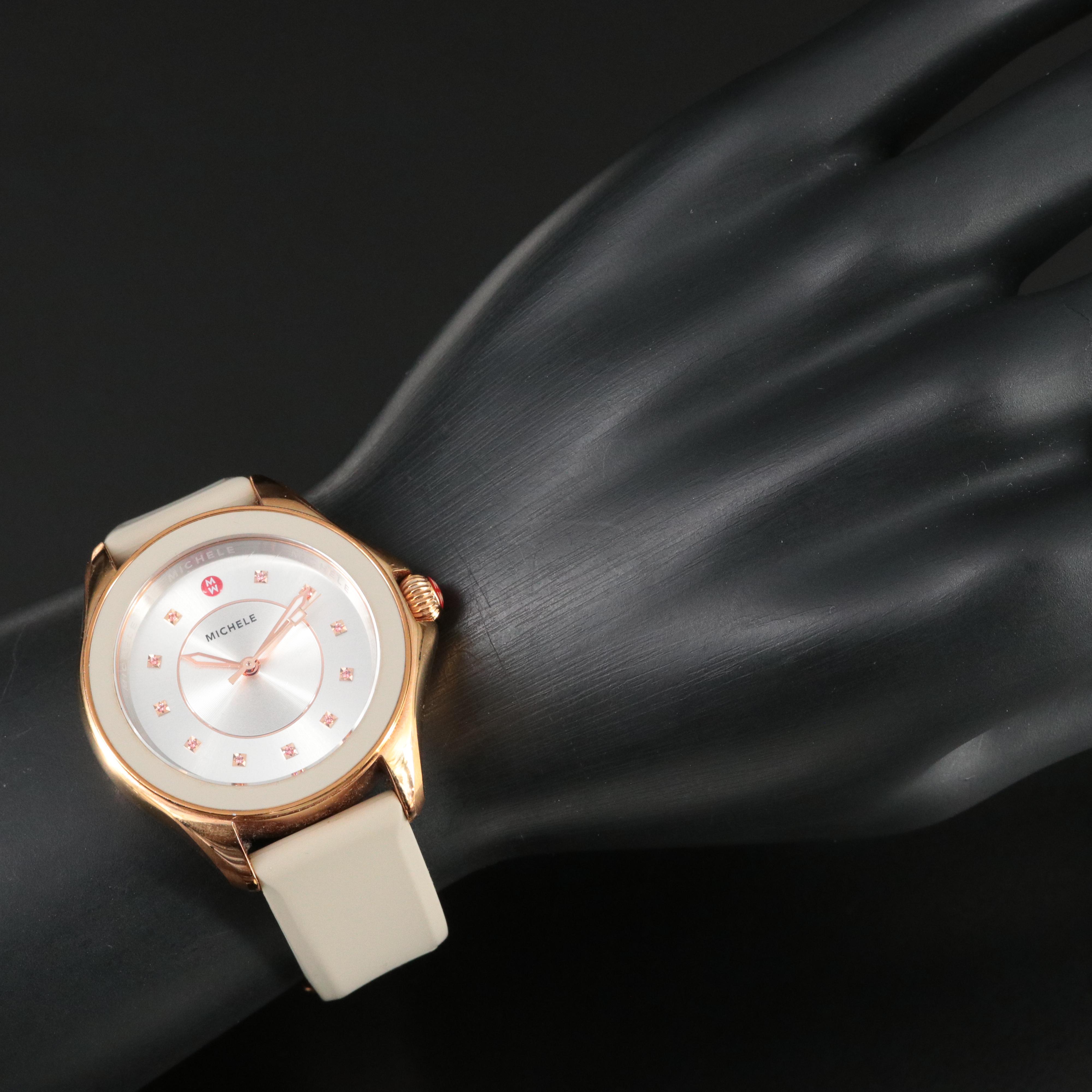 Michele Cape Pink Topaz Watch