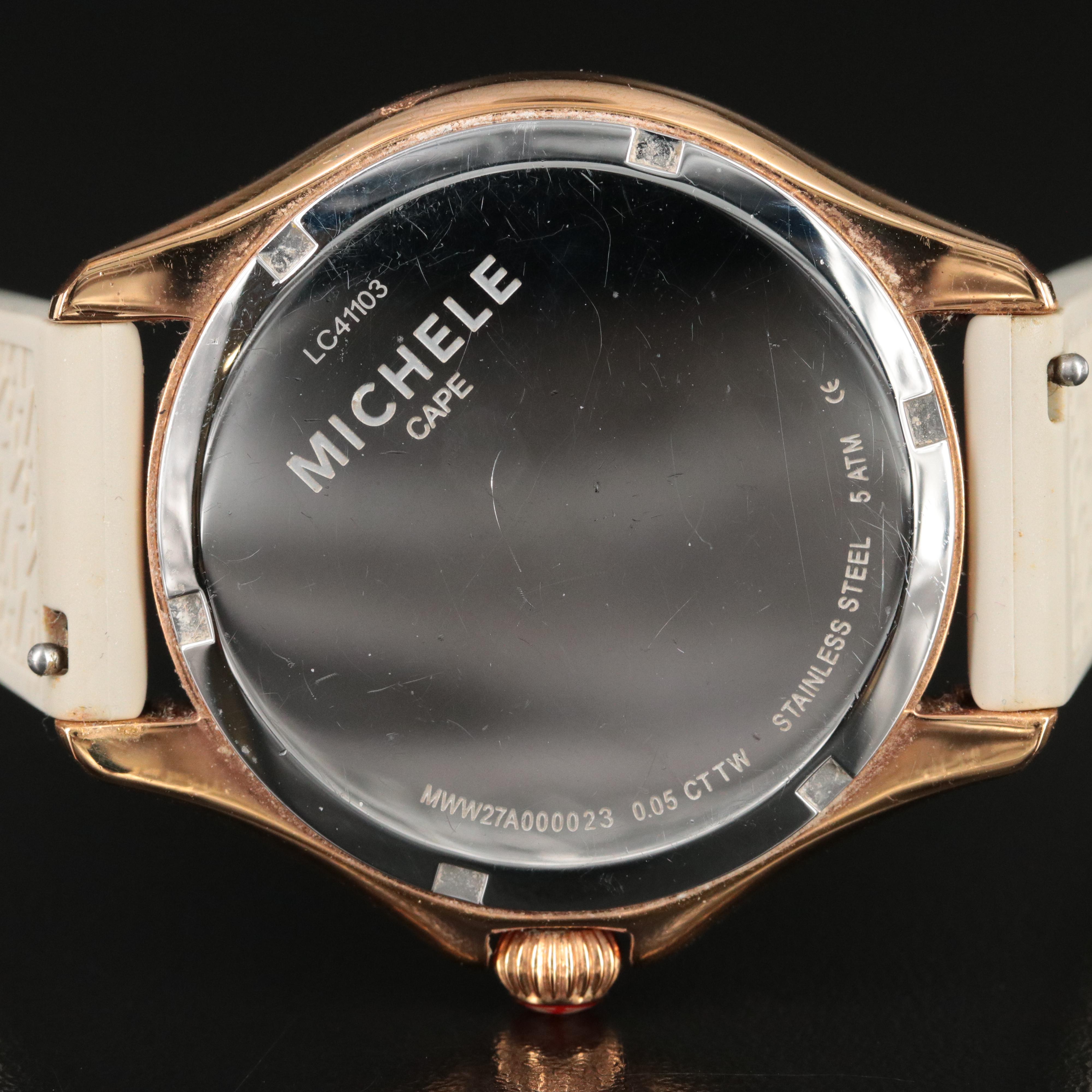 Michele Cape Pink Topaz Watch