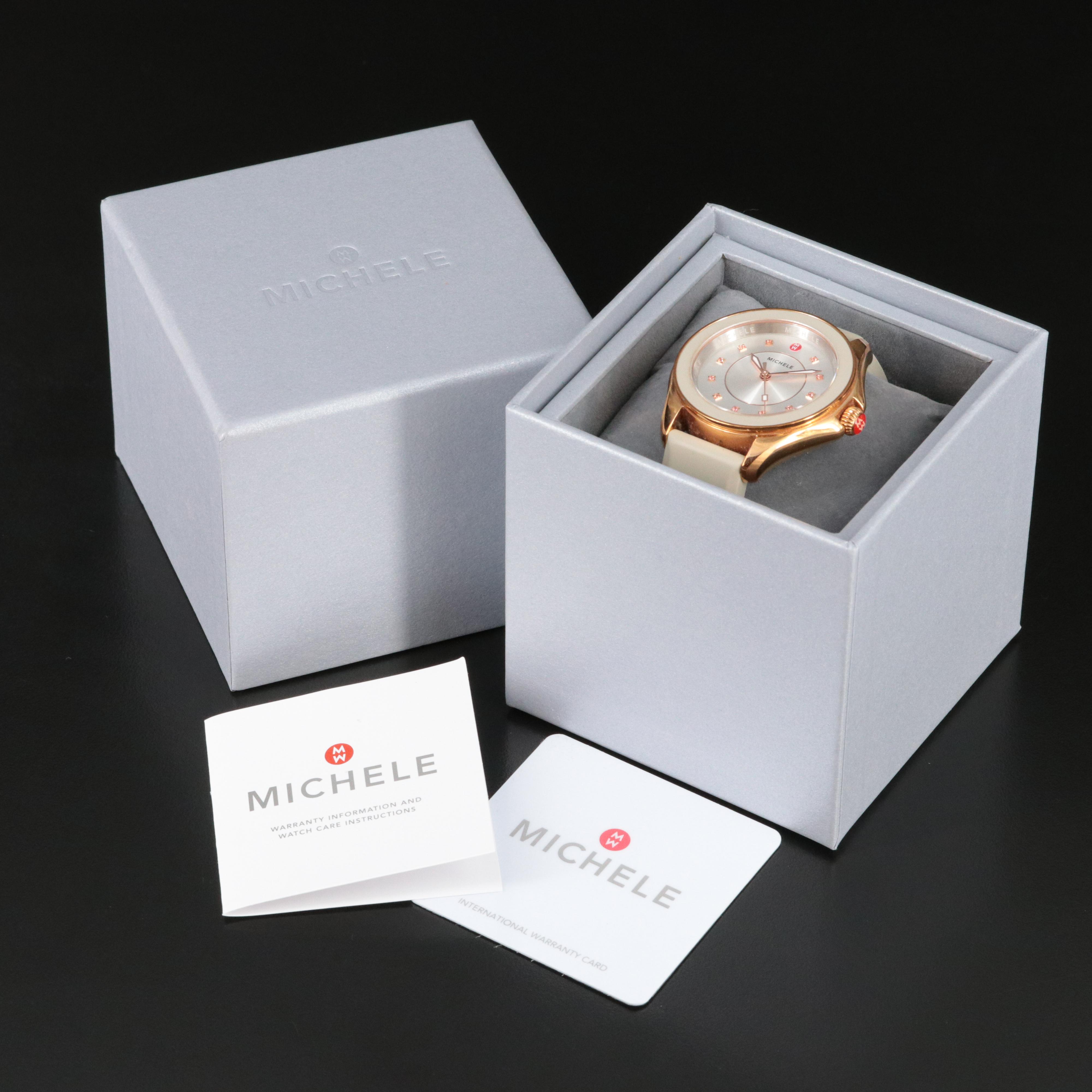 Michele Cape Pink Topaz Watch