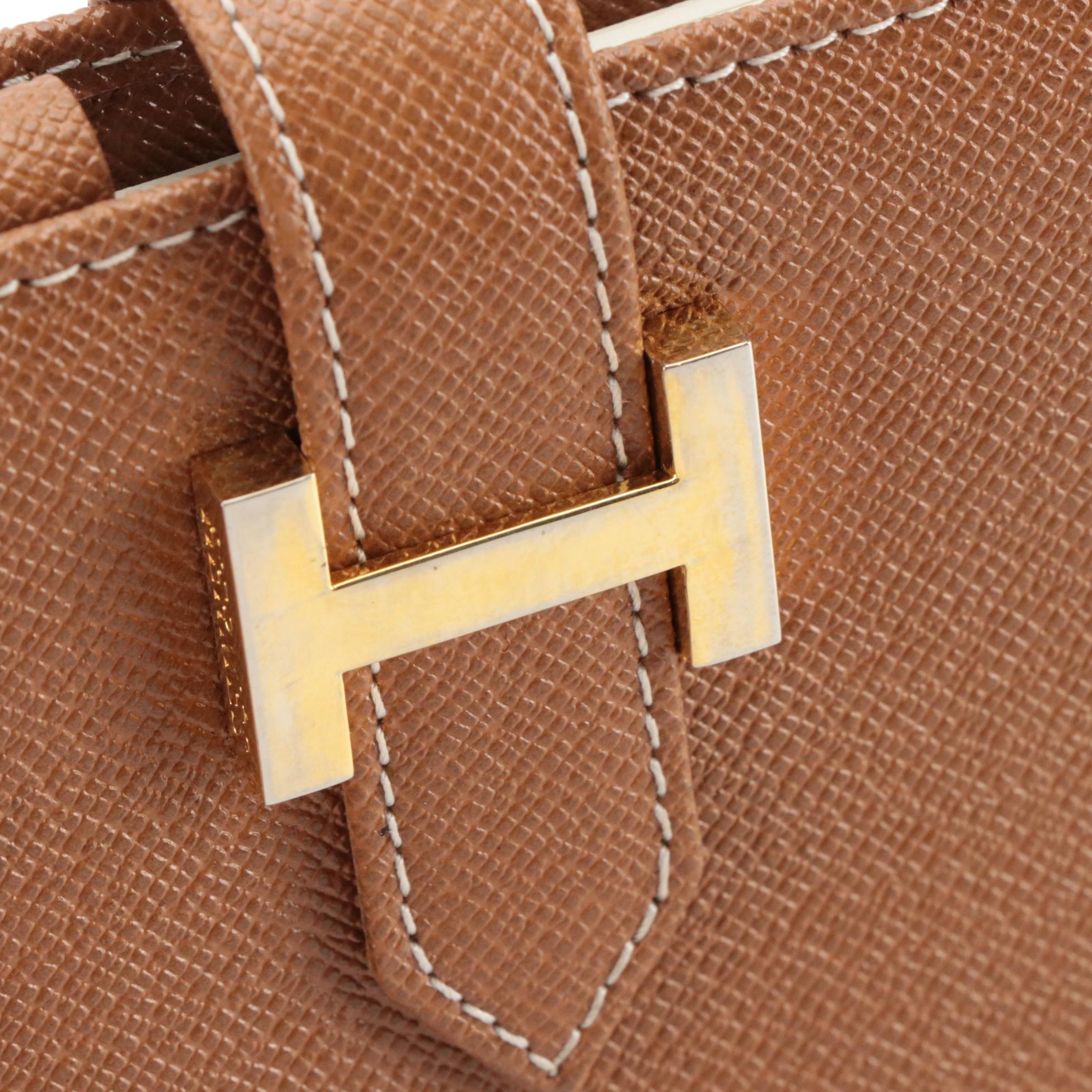 Hermès Bearn Compact Address Wallet in Brown Epsom Leather