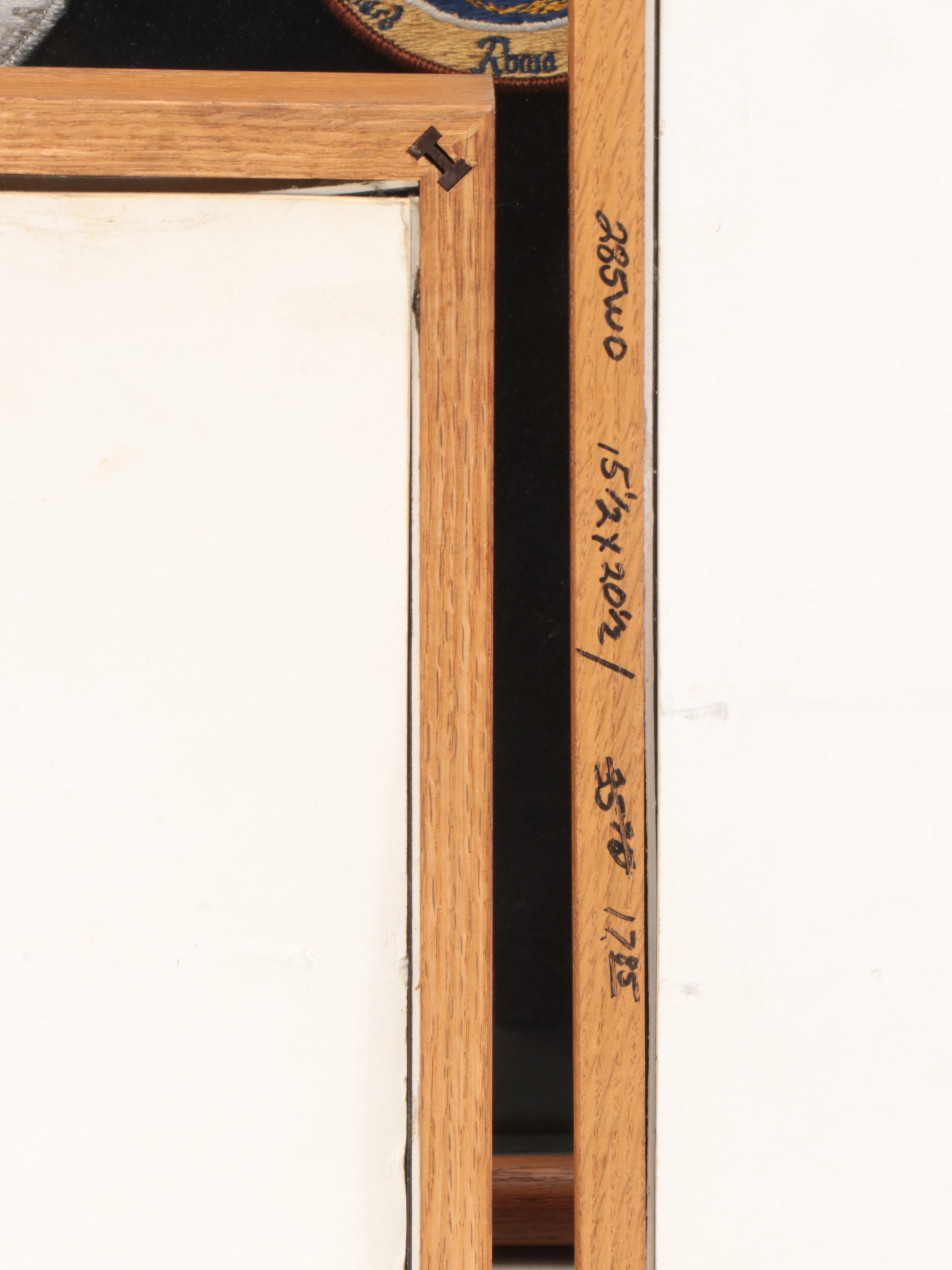 Framed Mercury, Gemini and Apollo Mission Patches