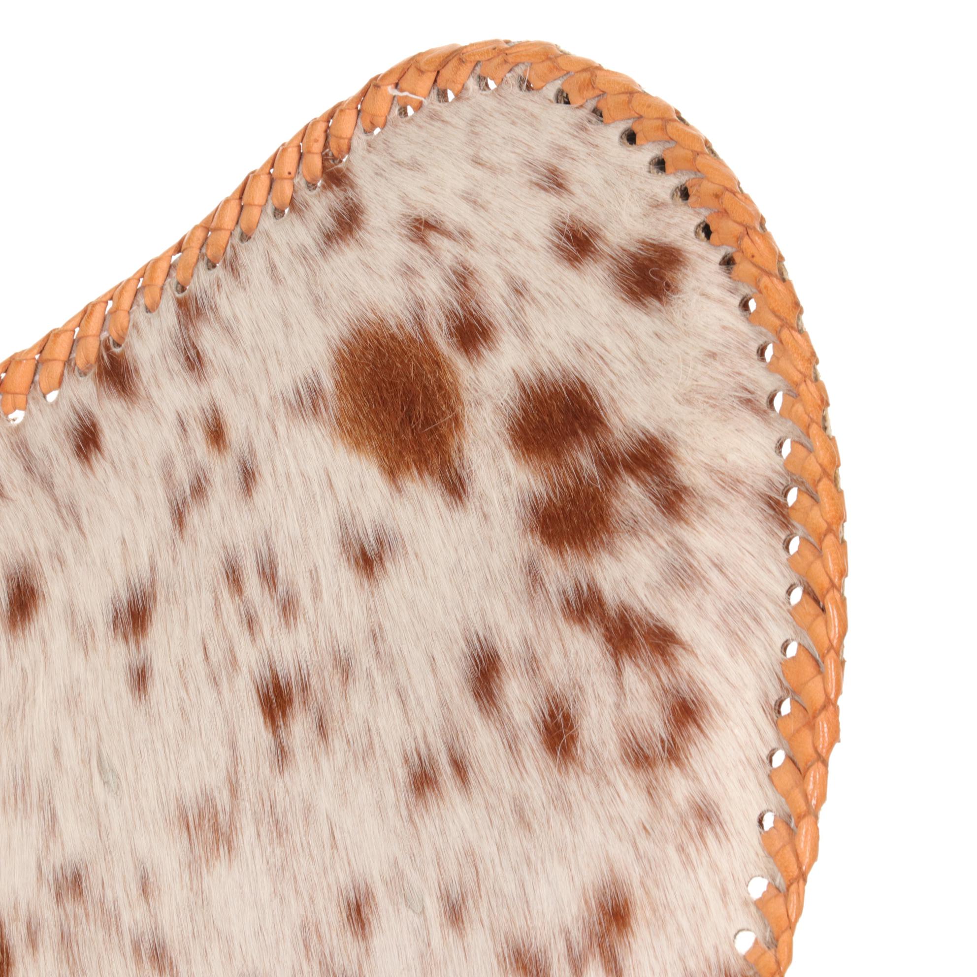 Cowhide and Leather Upholstered Butterfly Sling Chair, 21st Century