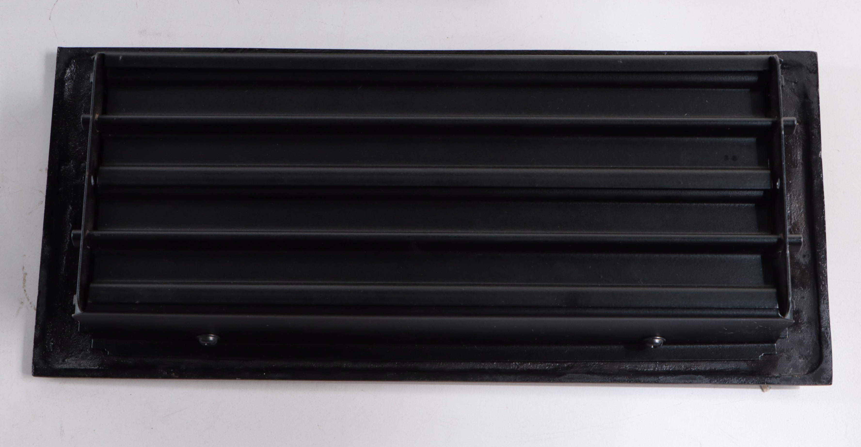 Matte Black and Brushed Nickel Floor Registers