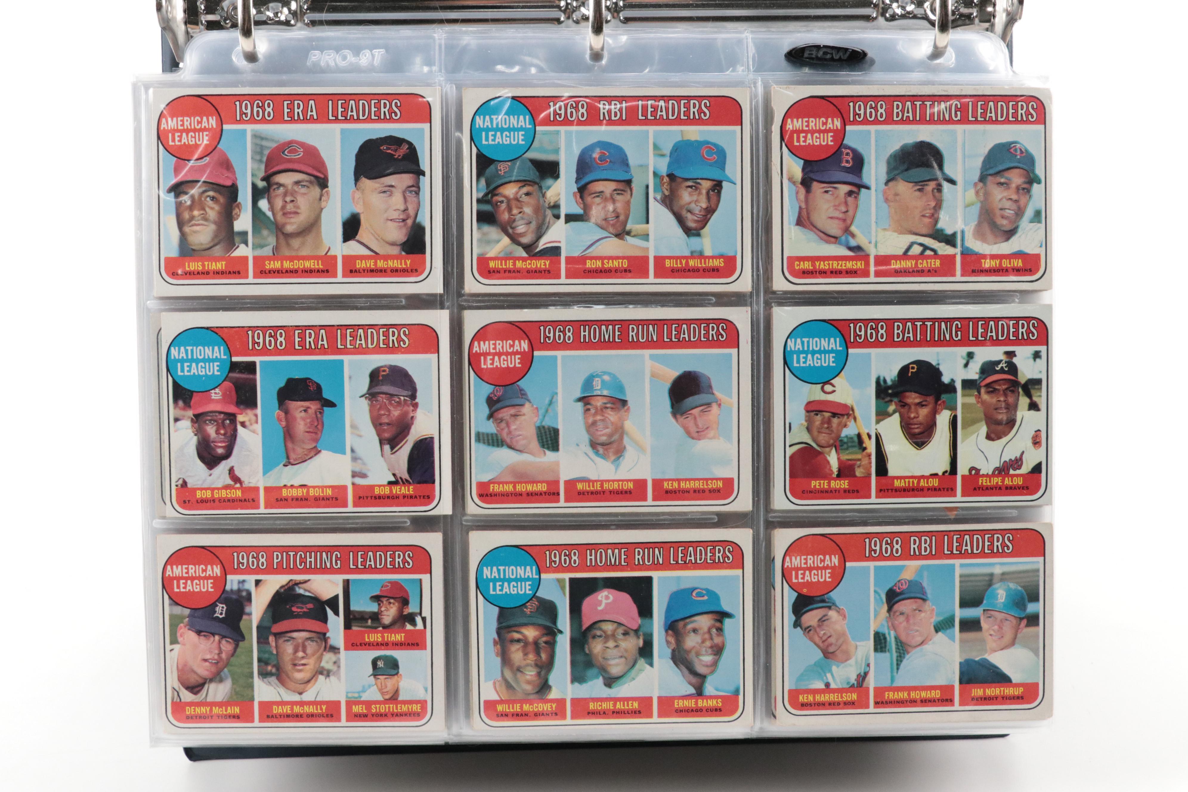 1969 Topps Near Complete Baseball Card Set Featuring Bob Gibson and More
