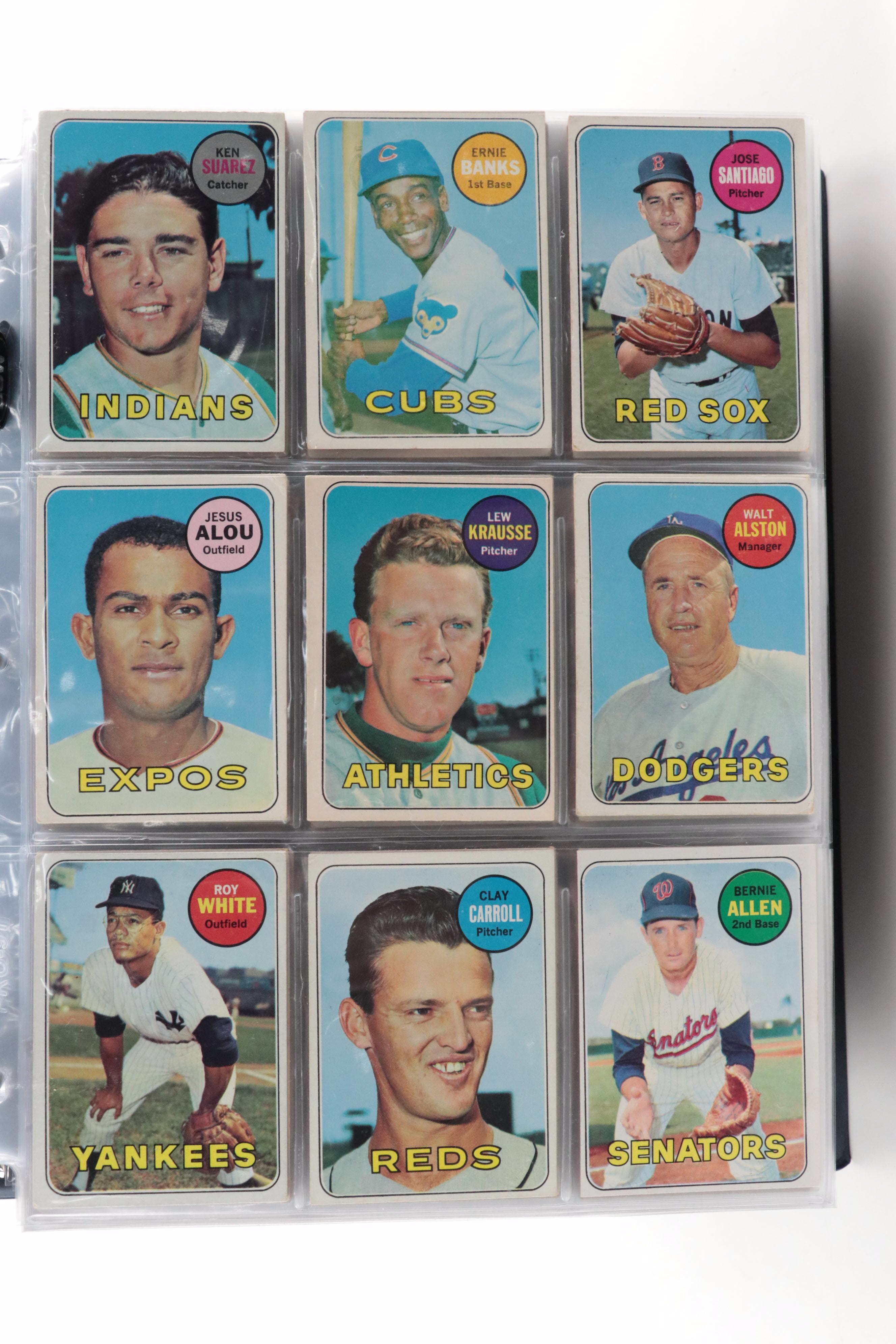 1969 Topps Near Complete Baseball Card Set Featuring Bob Gibson and More