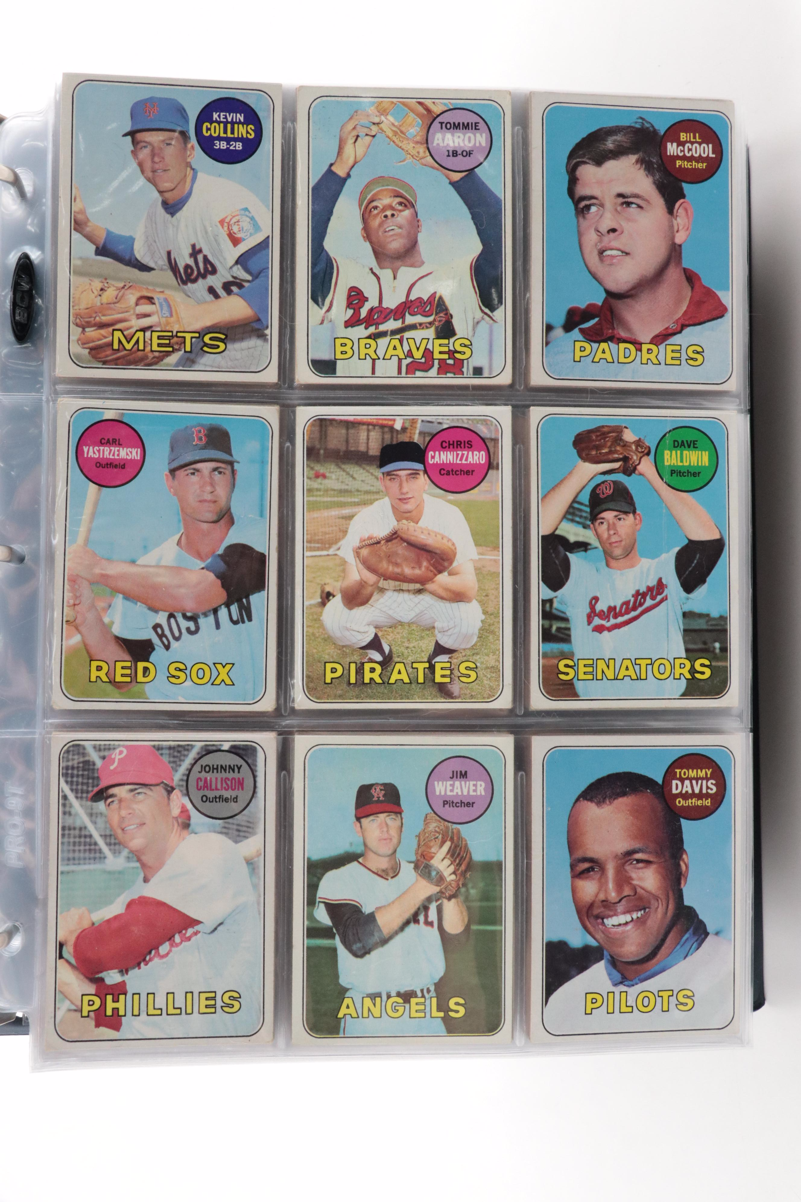 1969 Topps Near Complete Baseball Card Set Featuring Bob Gibson and More