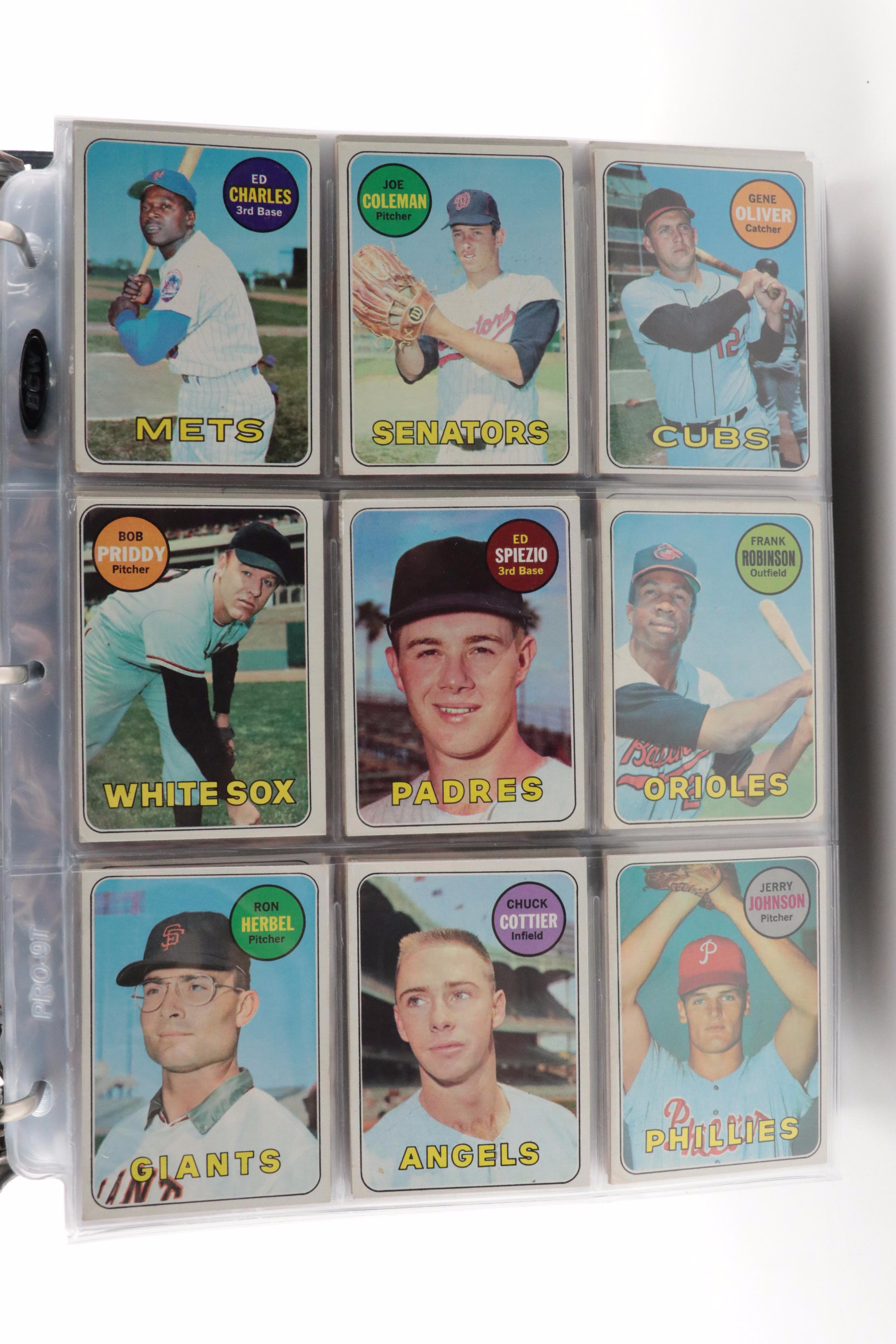 1969 Topps Near Complete Baseball Card Set Featuring Bob Gibson and More