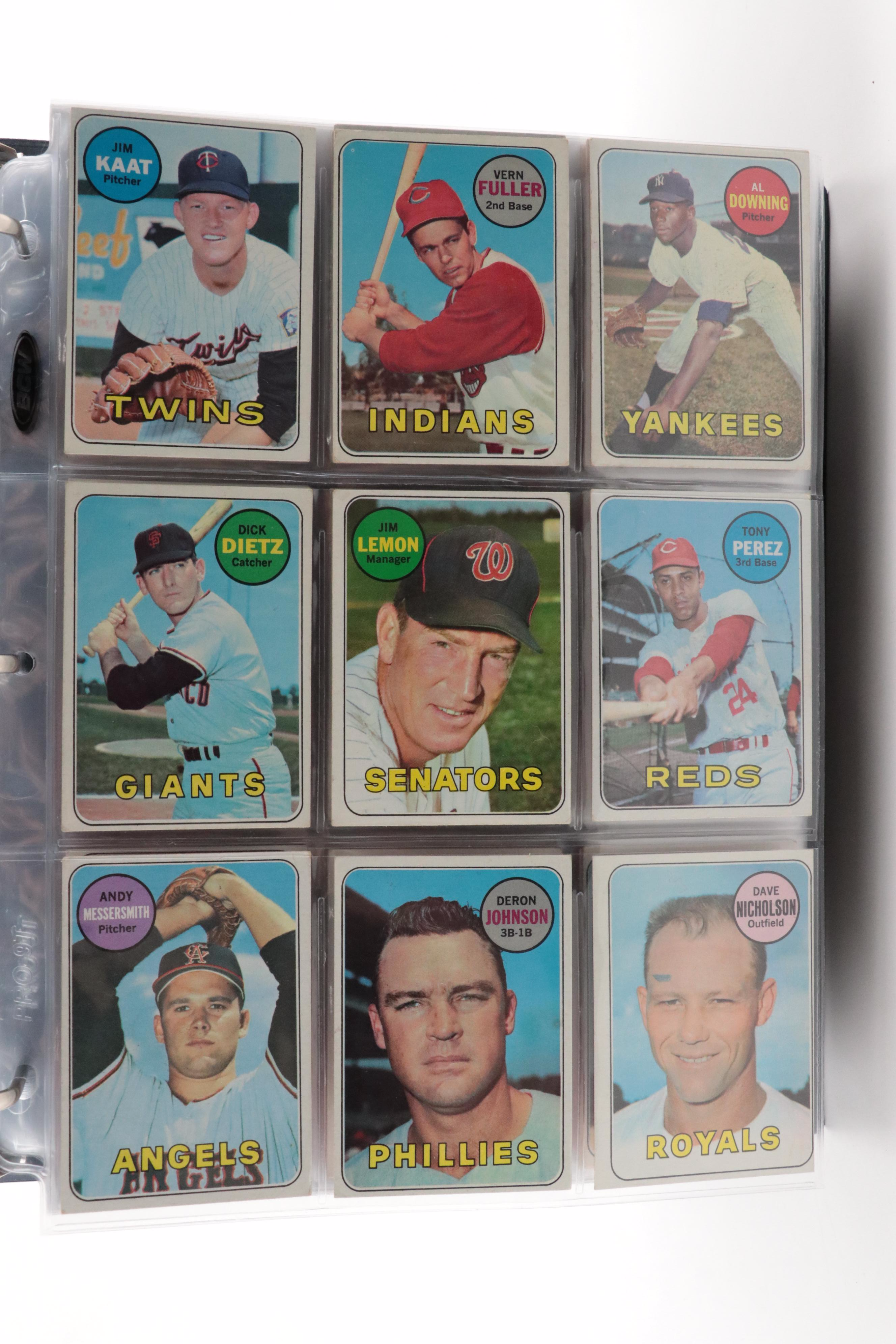 1969 Topps Near Complete Baseball Card Set Featuring Bob Gibson and More