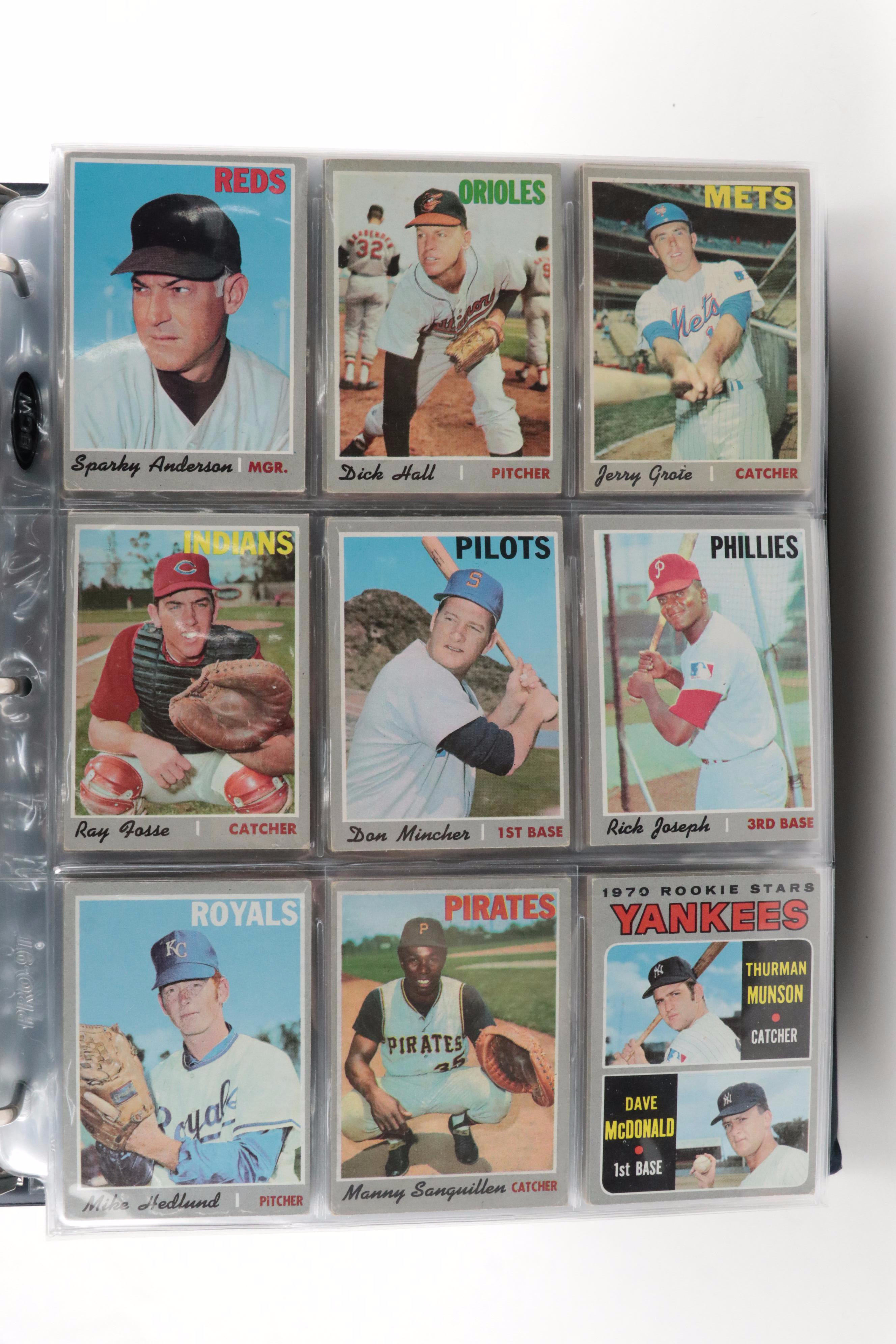 1970 Topps Near Complete Baseball Card Set Featuring Thurman Munson Rookie