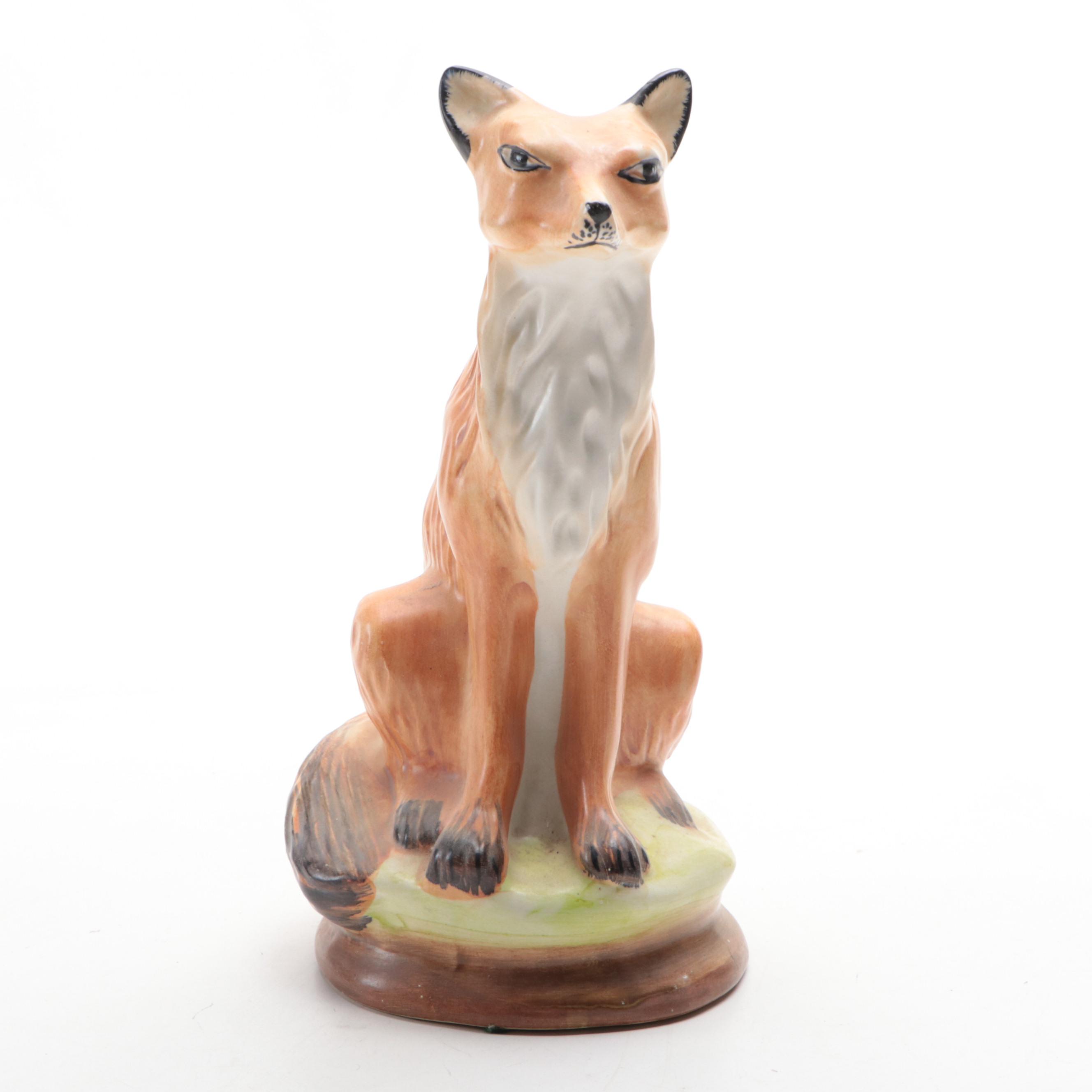 Porcelain Fox Figurines Including Andrea by Sadek, Mid to Late 20th C.