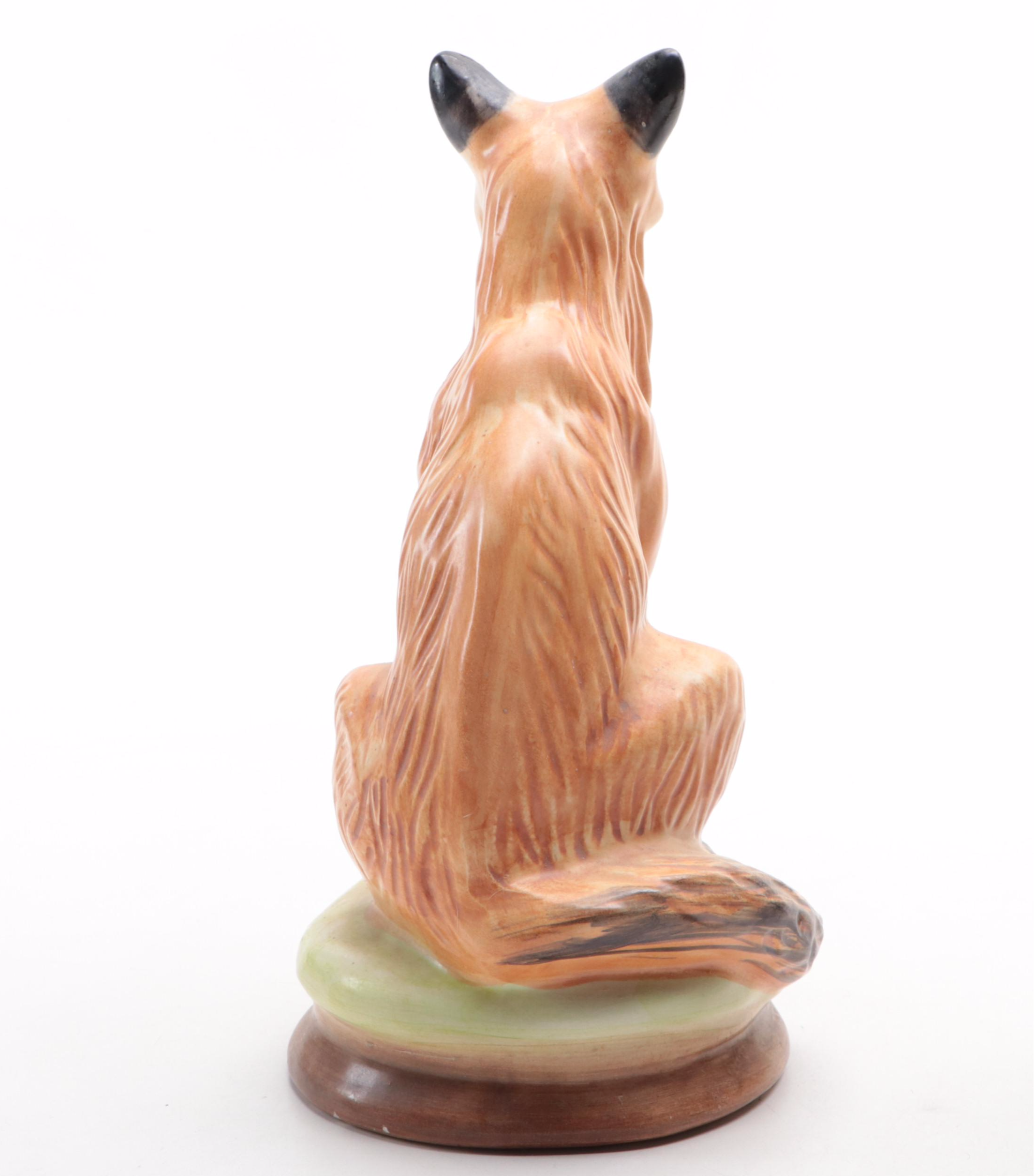 Porcelain Fox Figurines Including Andrea by Sadek, Mid to Late 20th C.