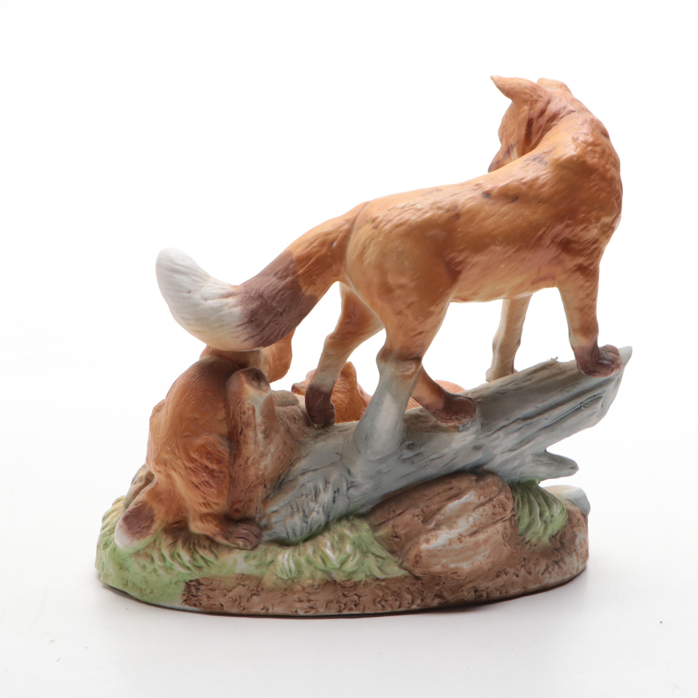 Porcelain Fox Figurines Including Andrea by Sadek, Mid to Late 20th C.
