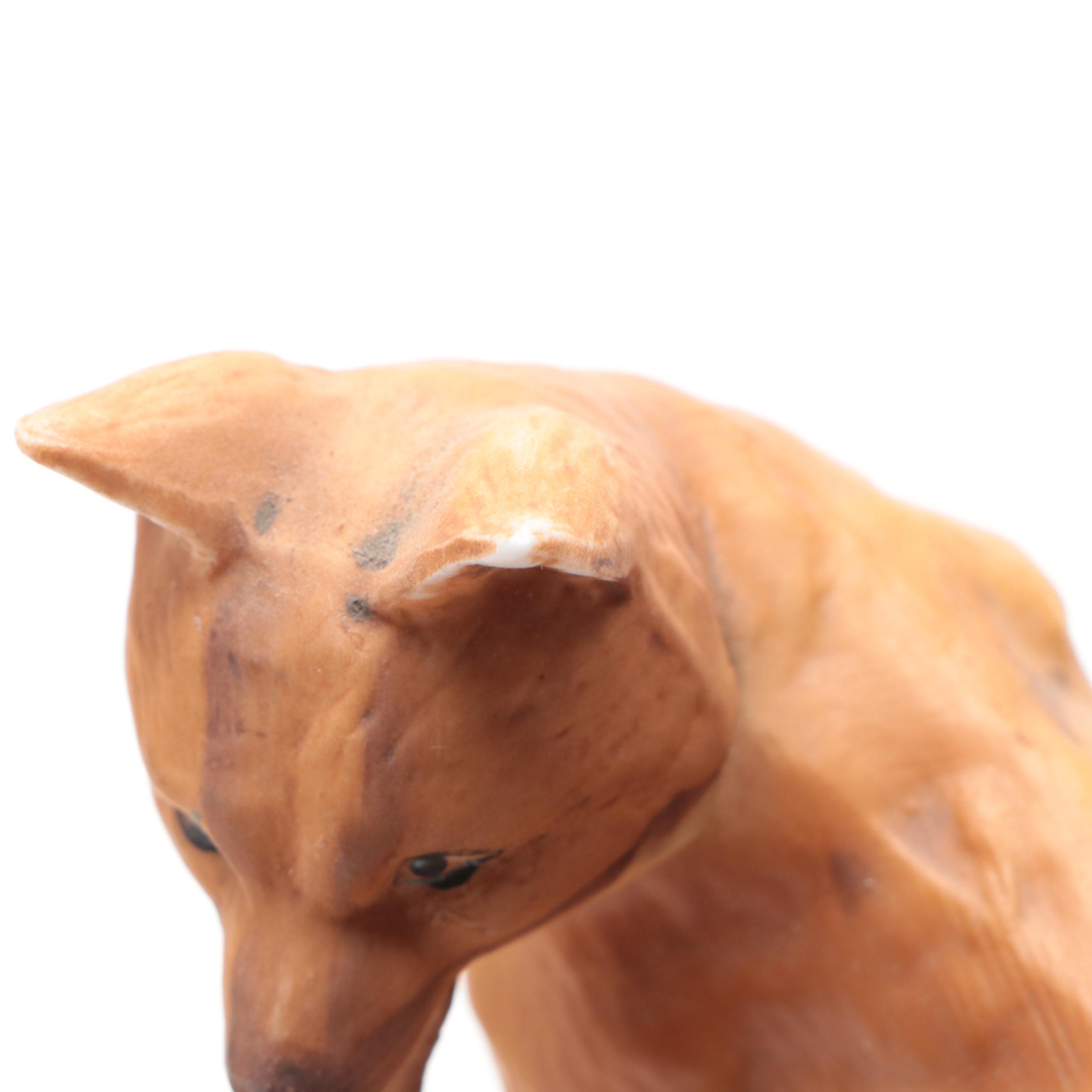 Porcelain Fox Figurines Including Andrea by Sadek, Mid to Late 20th C.