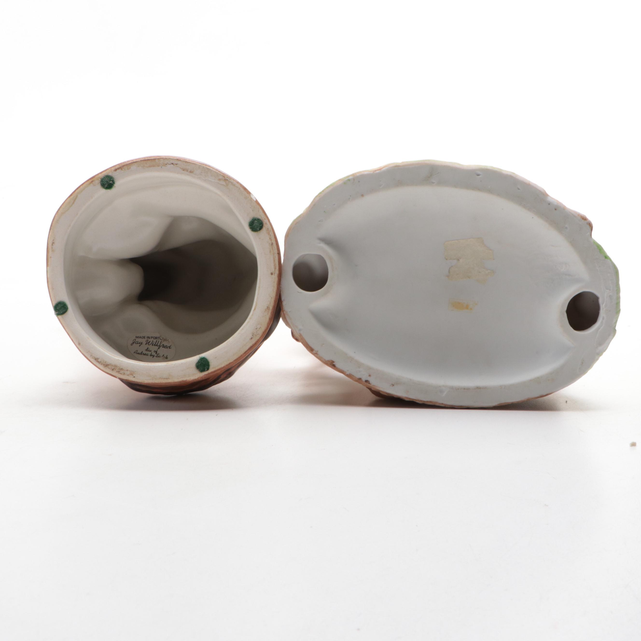 Porcelain Fox Figurines Including Andrea by Sadek, Mid to Late 20th C.