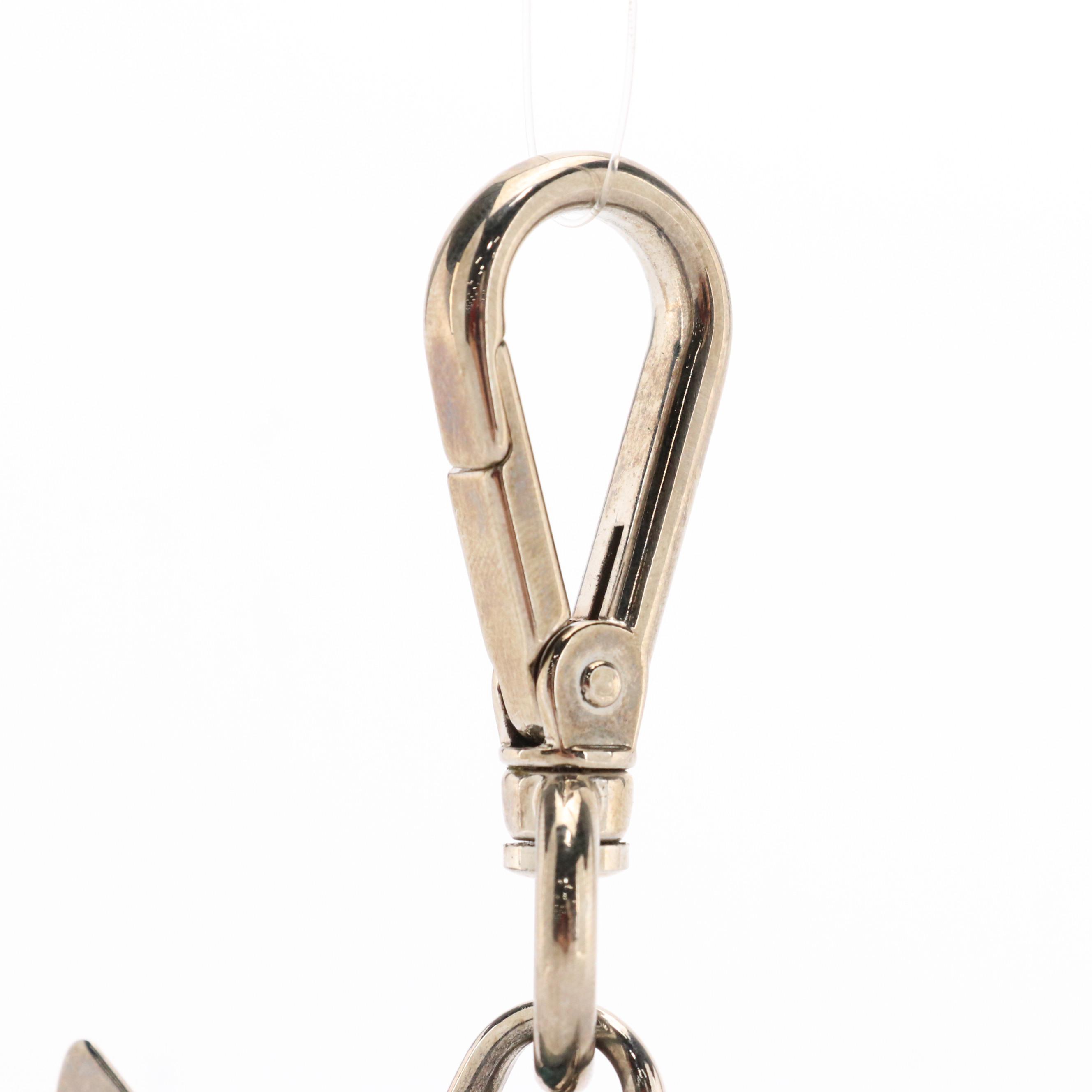 Prada Trick Heart Bag Charm/Keychain in Studded Teal Saffiano Leather