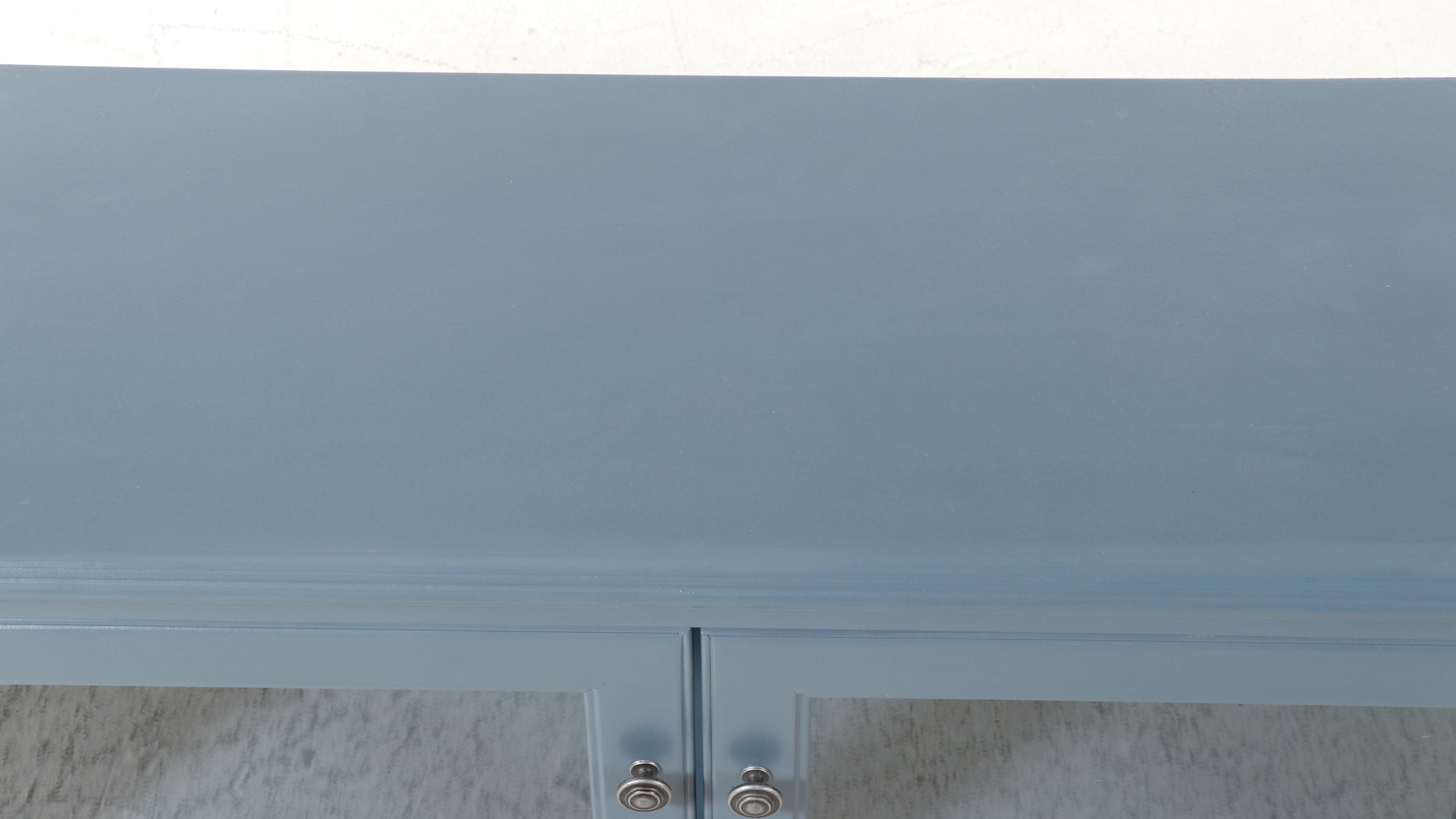 Contemporary Blue-Painted Media Console