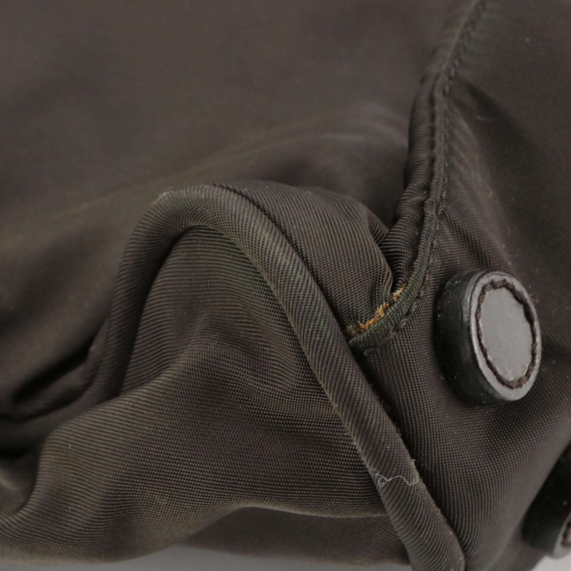 Prada Deep Brown Tessuto Nylon Shoulder Bag