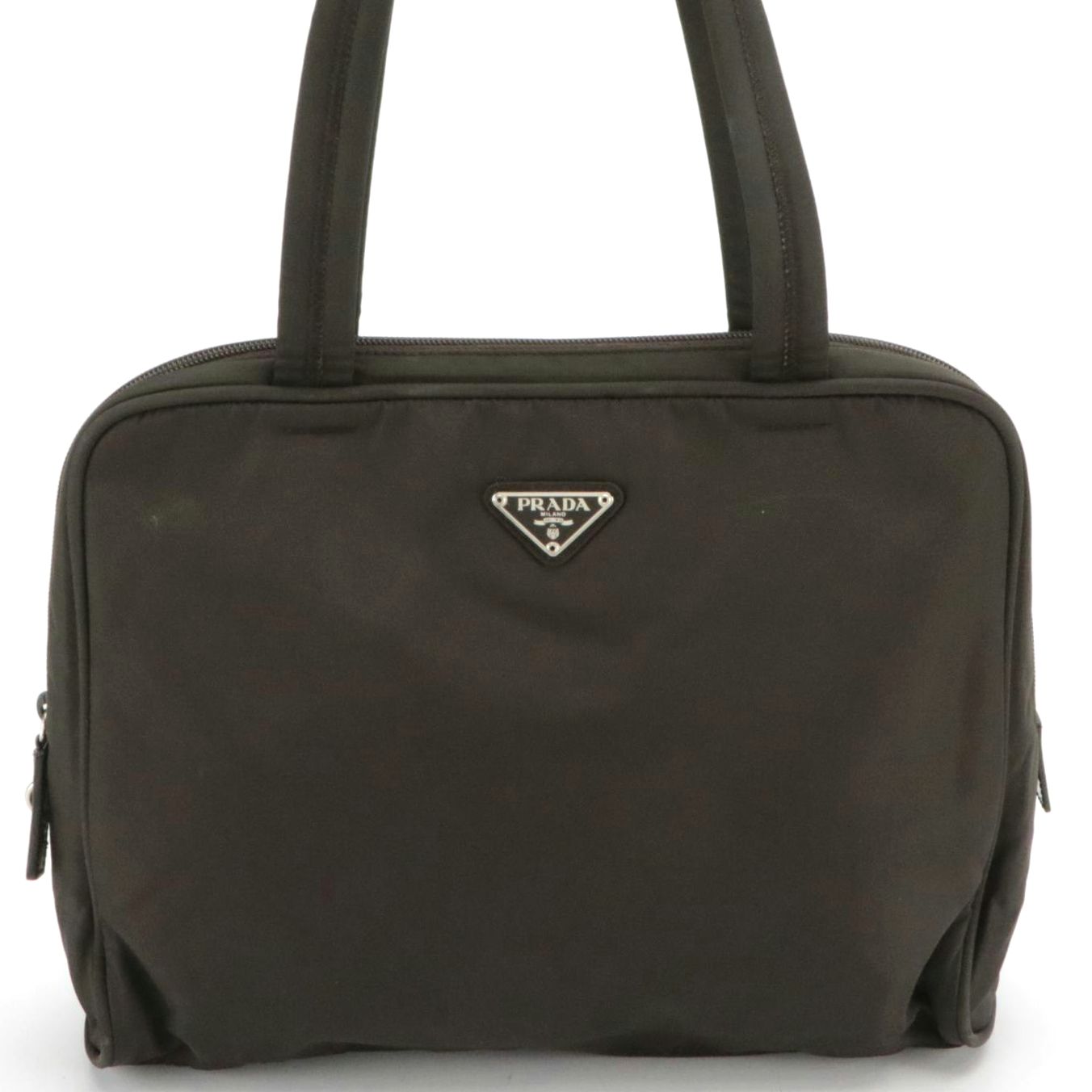 Prada Deep Brown Tessuto Nylon Shoulder Bag