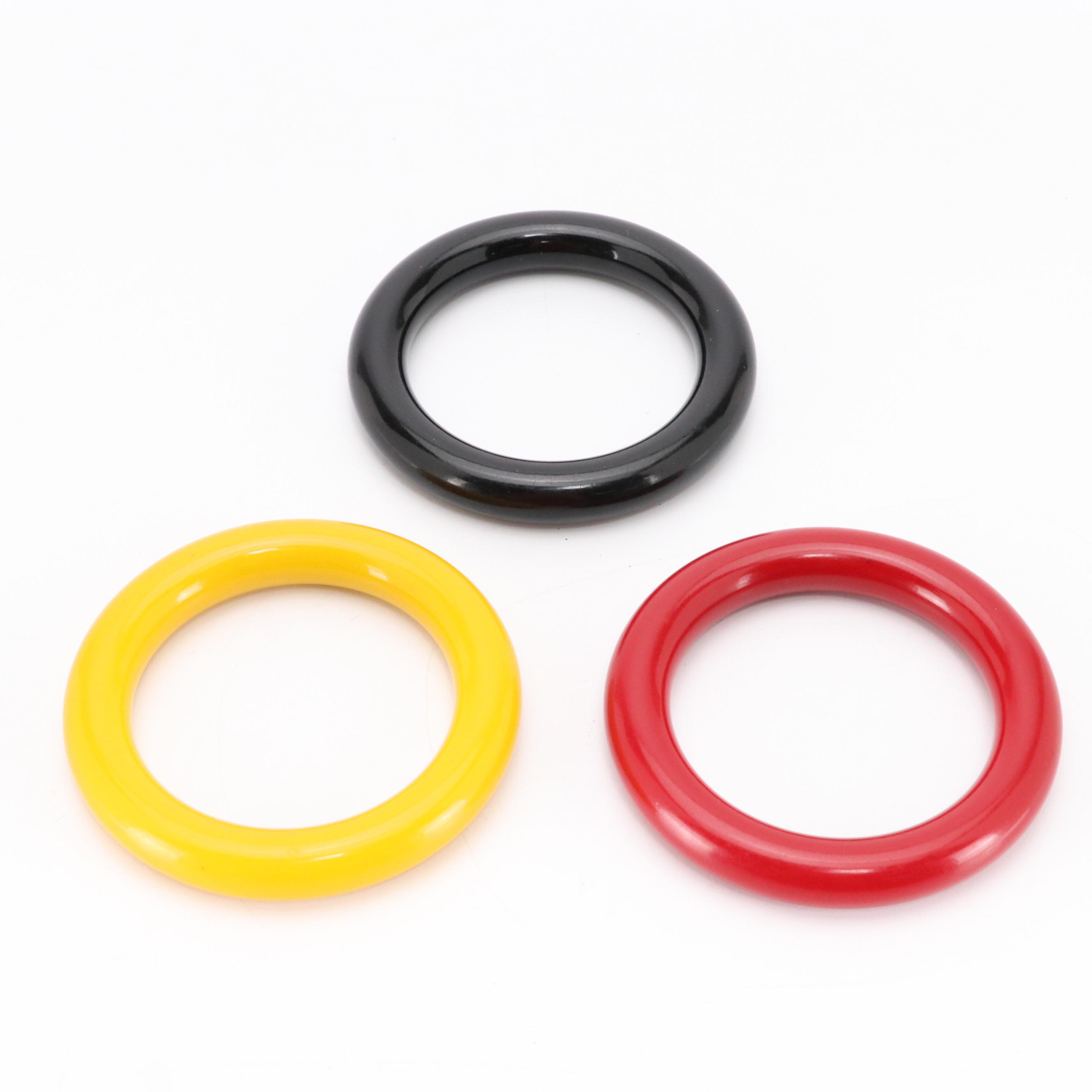 Prada Logo Black/Red/Yellow Bangle Bracelets