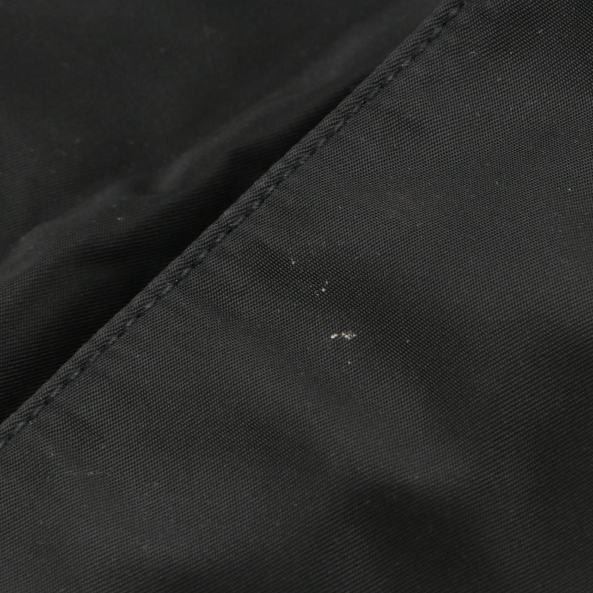 Prada Double Front Pocket Shoulder Bag in Nylon and Saffiano Leather