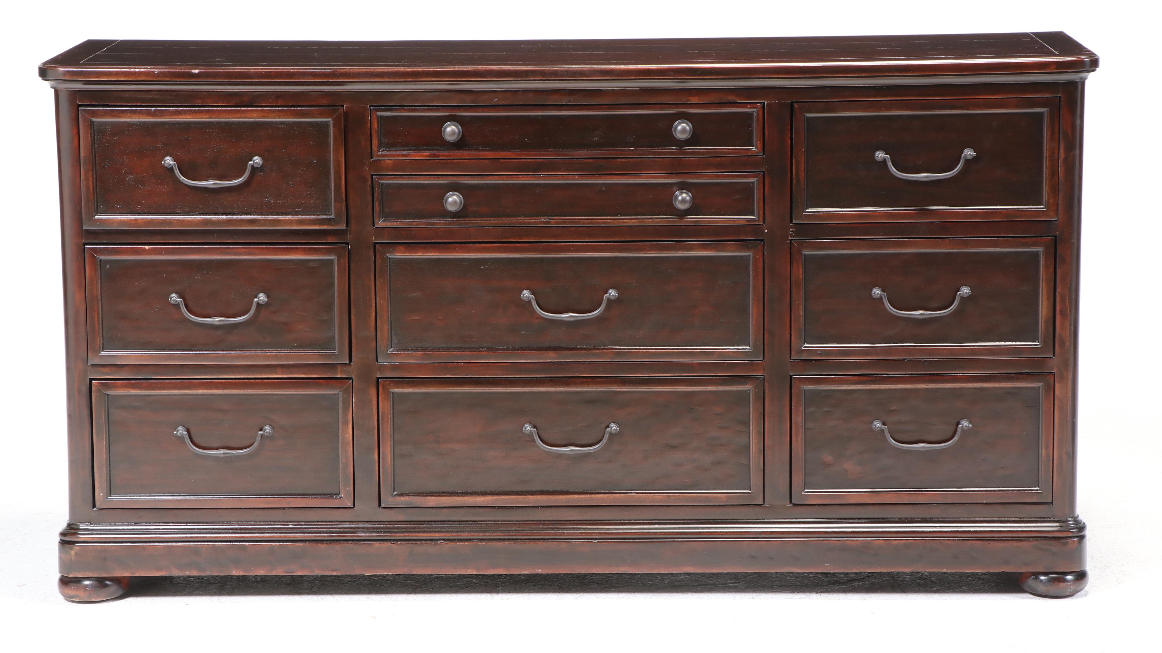 Bernhardt "Vintage Patina" Mahogany Ten-Drawer Chest