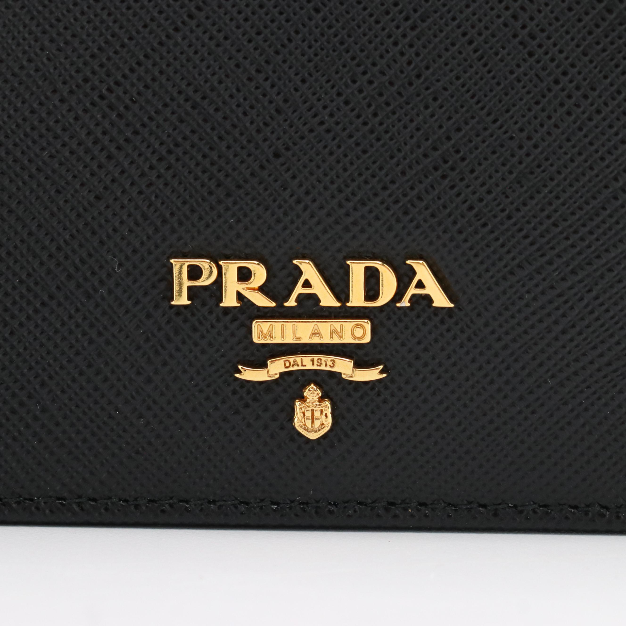 Prada Compact Wallet Wristlet 1MC439 in Saffiano Leather with Tag
