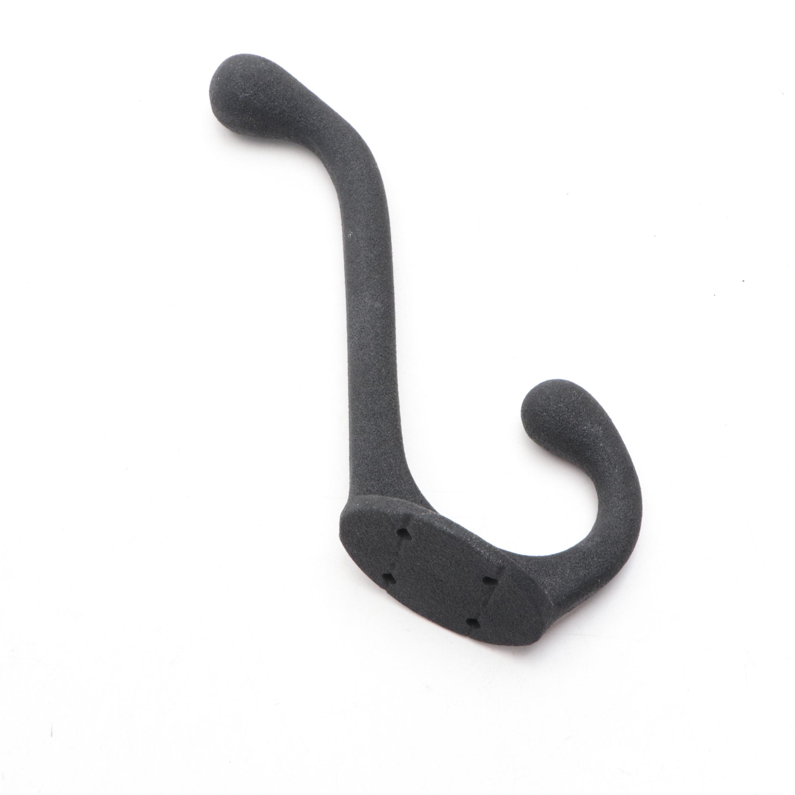 Black Powder Coat Double Coat Hooks and Handle Pull