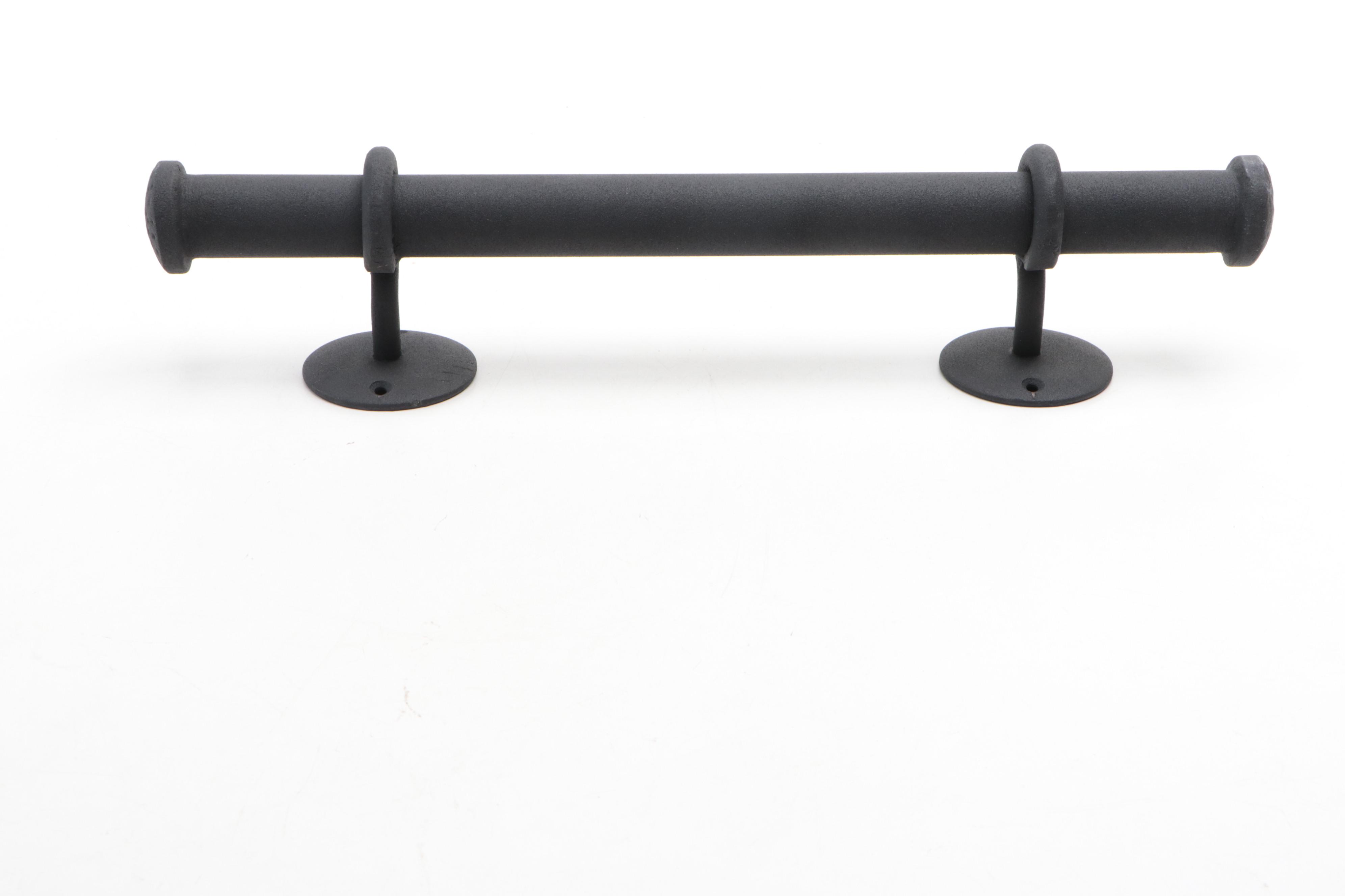 Black Powder Coat Double Coat Hooks and Handle Pull